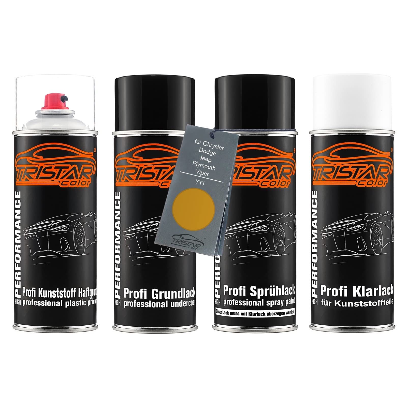 TRISTARcolor Lakier samochodowy w sprayu do plastiku do Jeep YYJ Inca Gold.