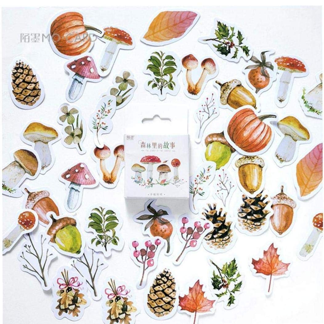 Romote 46Pcs/Box Autumn Of Forest Diary Sticker Planner Scrapbooking Sticky Stationery Escolar School Supplies