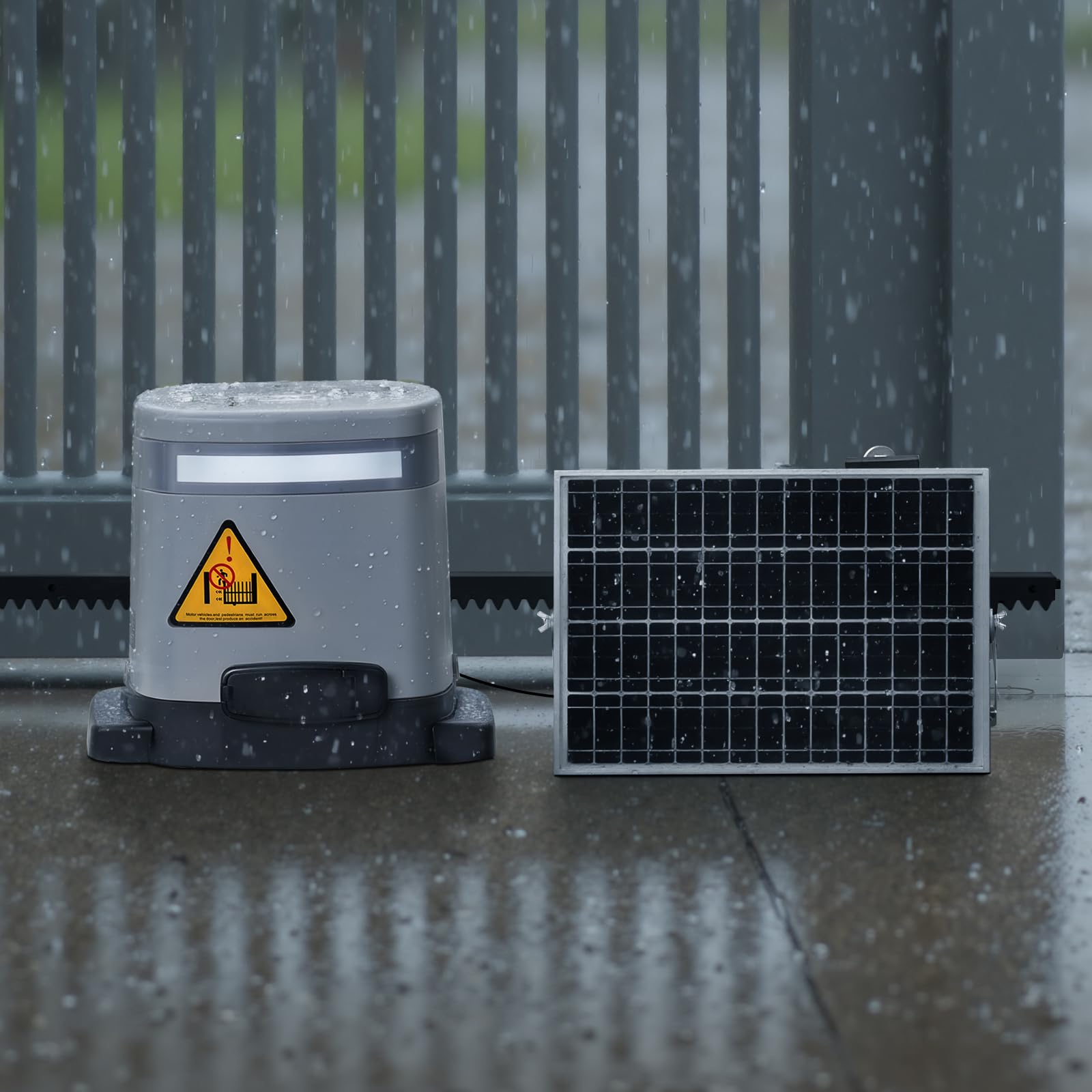 VEVOR Motorisation de Portail Coulissant, 280 W, Ouvre-Portail Solaire Électrique pour Portes 20 m et Charge 816 kg, Moteur de Porte Coulissante à Crémaillère, Système d'Ouverture de Portails d'Allée