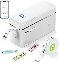 POLONO Label Maker Machine with Tape, P31S Bluetooth Label Printer, Mini Label Maker with Multiple Templates for School Of...