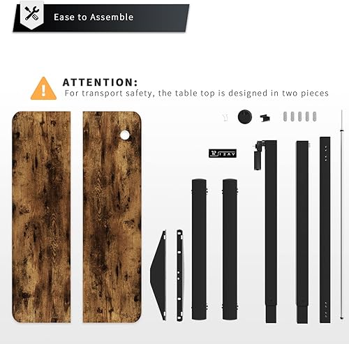 Miniatura 55 de YESHOMY Escritorio eléctrico de pie ajustable en altura, mesa de computadora de 48 pulgadas, estación de trabajo de oficina en casa, patas Pierna