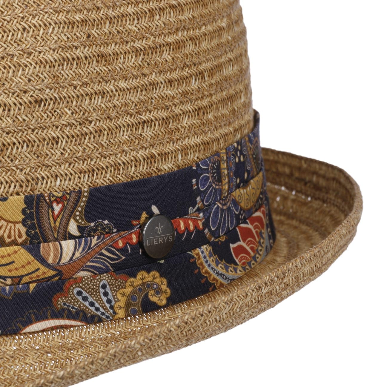 LIERYS Trilby Toyo Hut Klassische Form Viskose-Toyo-Stroh Damen Herren Frühling Sommer