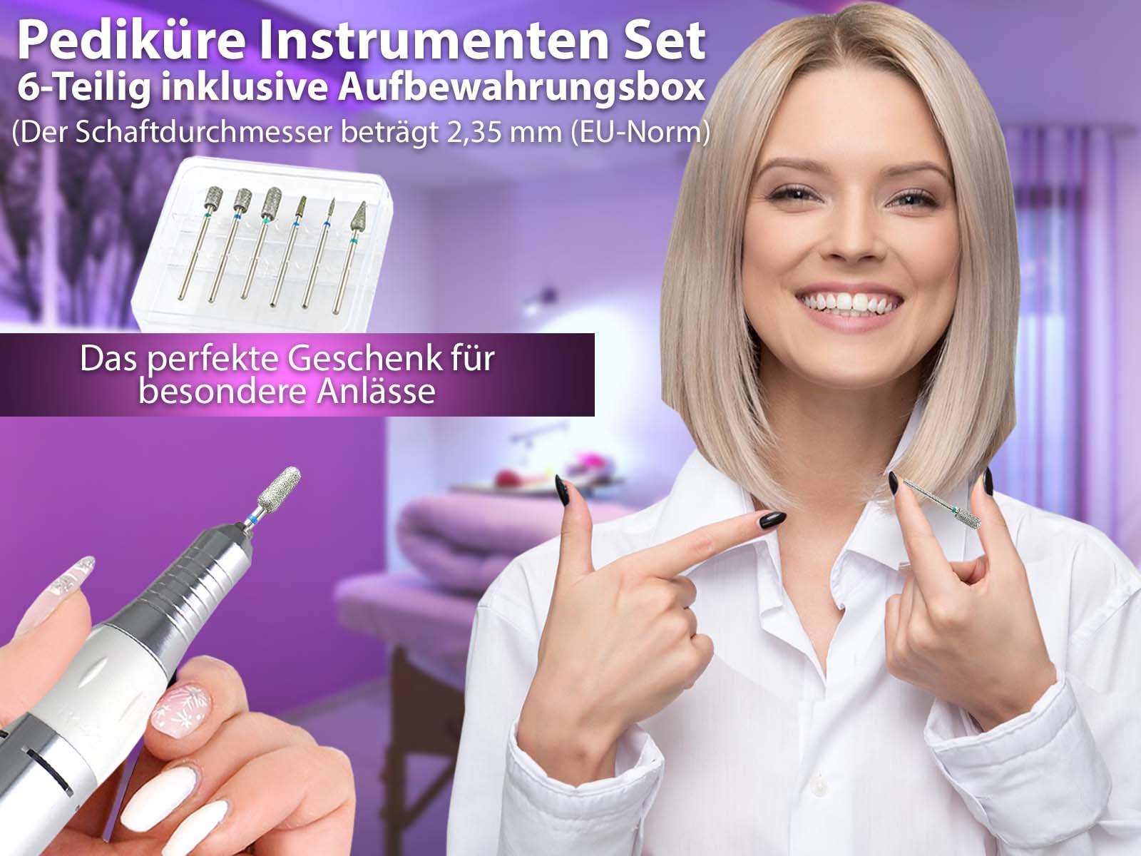 Profi Maniküre- Pediküreset als elektrisches Nagelpflegeset mit 30000 U/min