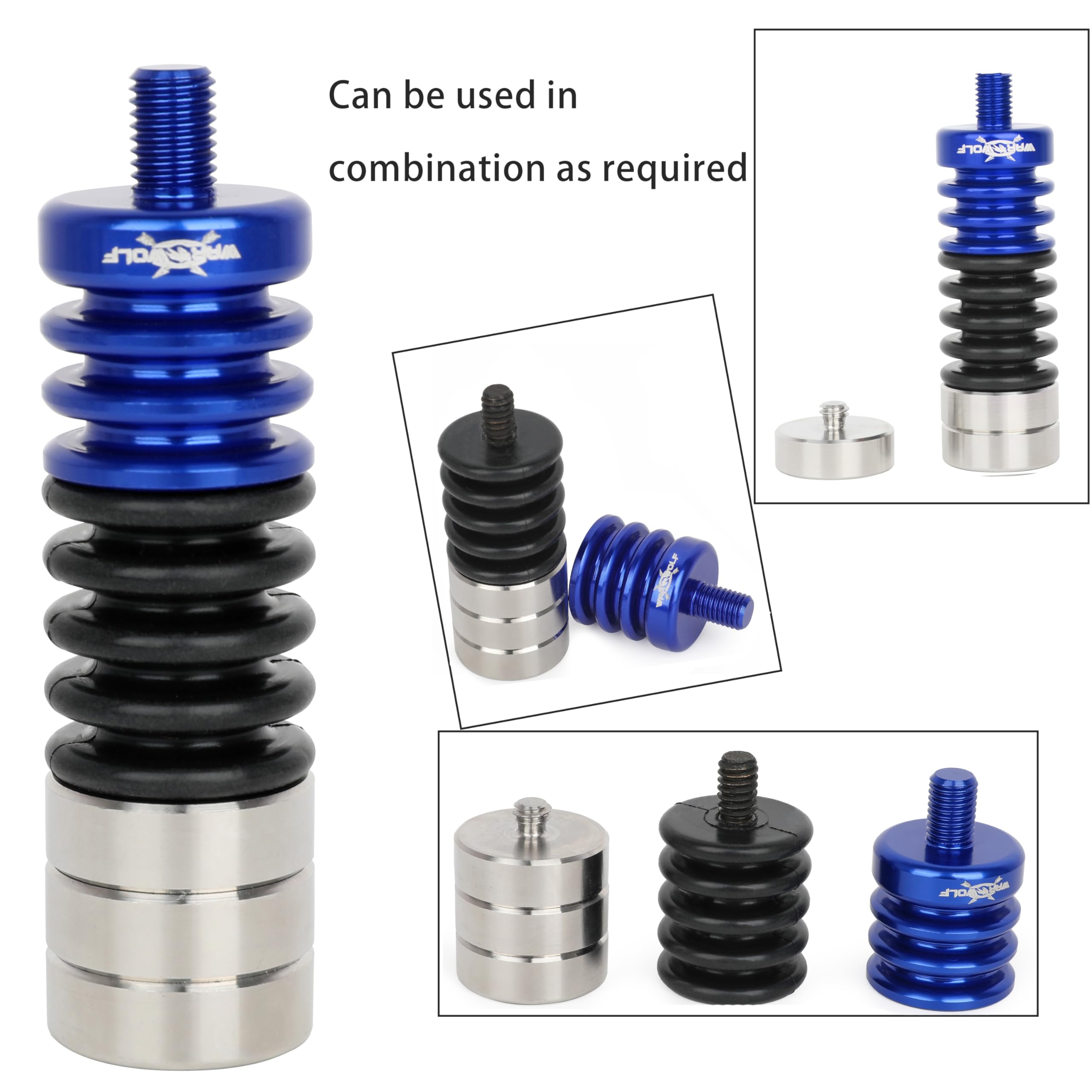arco Stabilizzatore per arco ricurvo Arco composto Bow Riser Dampers Silencers Shock Absorbers Vibration Damper Suit per la caccia Target tiro