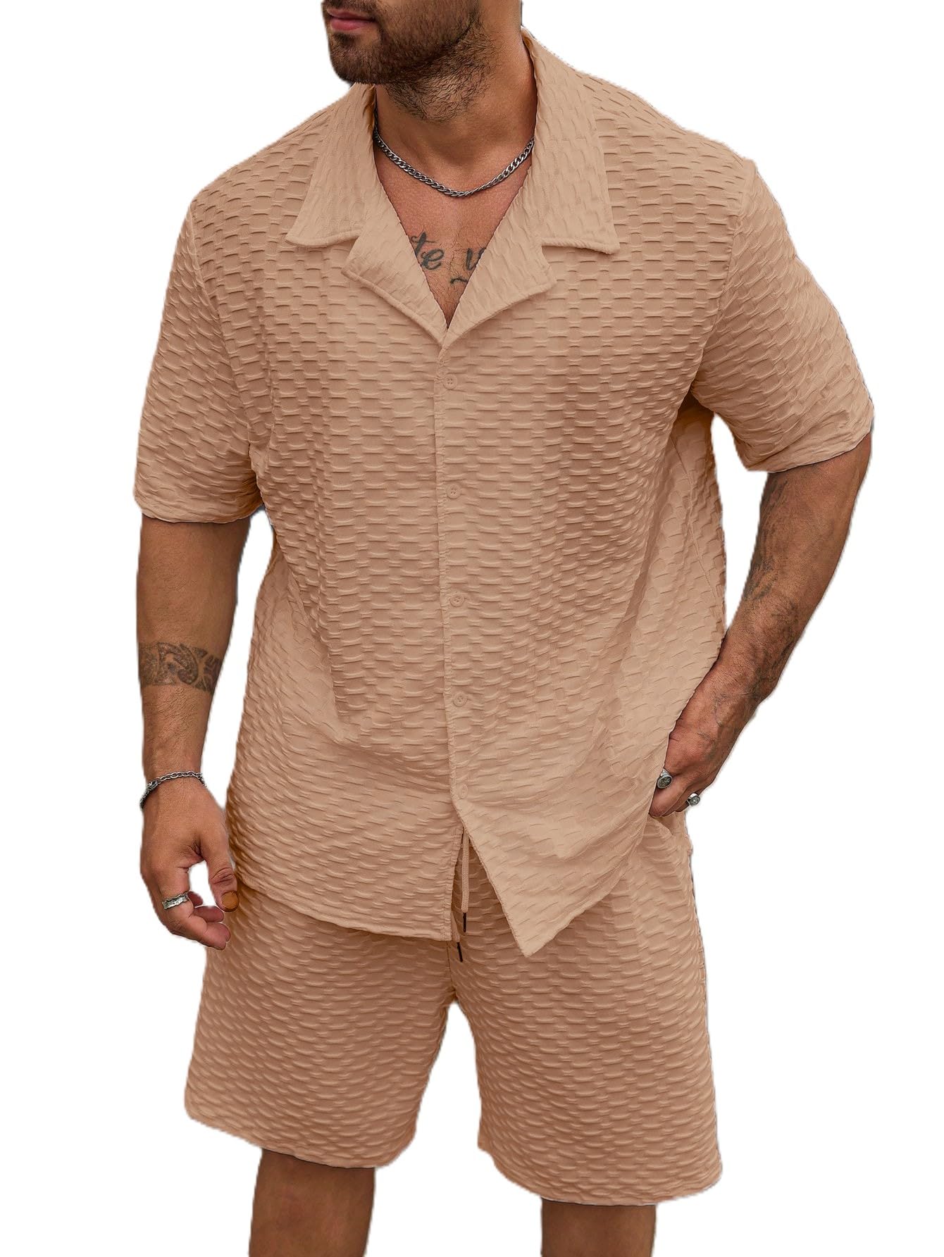 Men's T-Shirt and Shorts Set | Top & Shorts Night Suits Set | Night Wear for Men