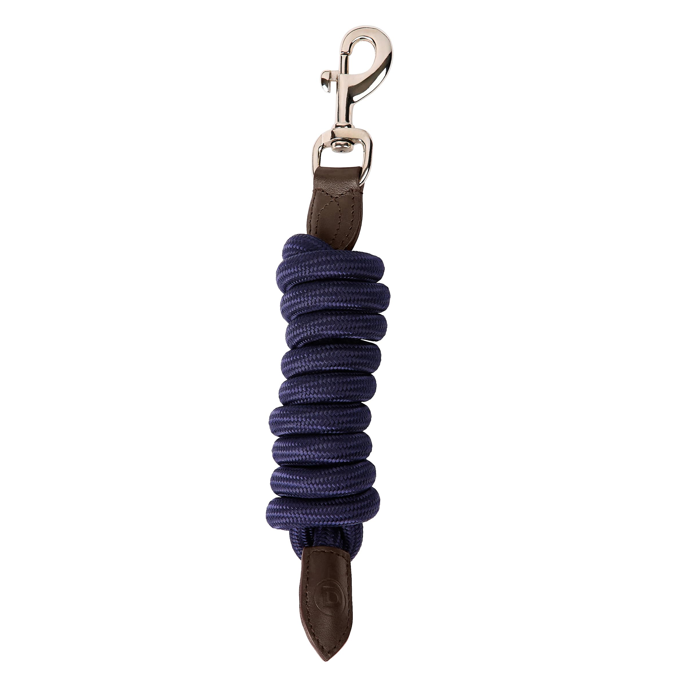 Dublin Leather Rope Lead, Navy/Brown, 2m