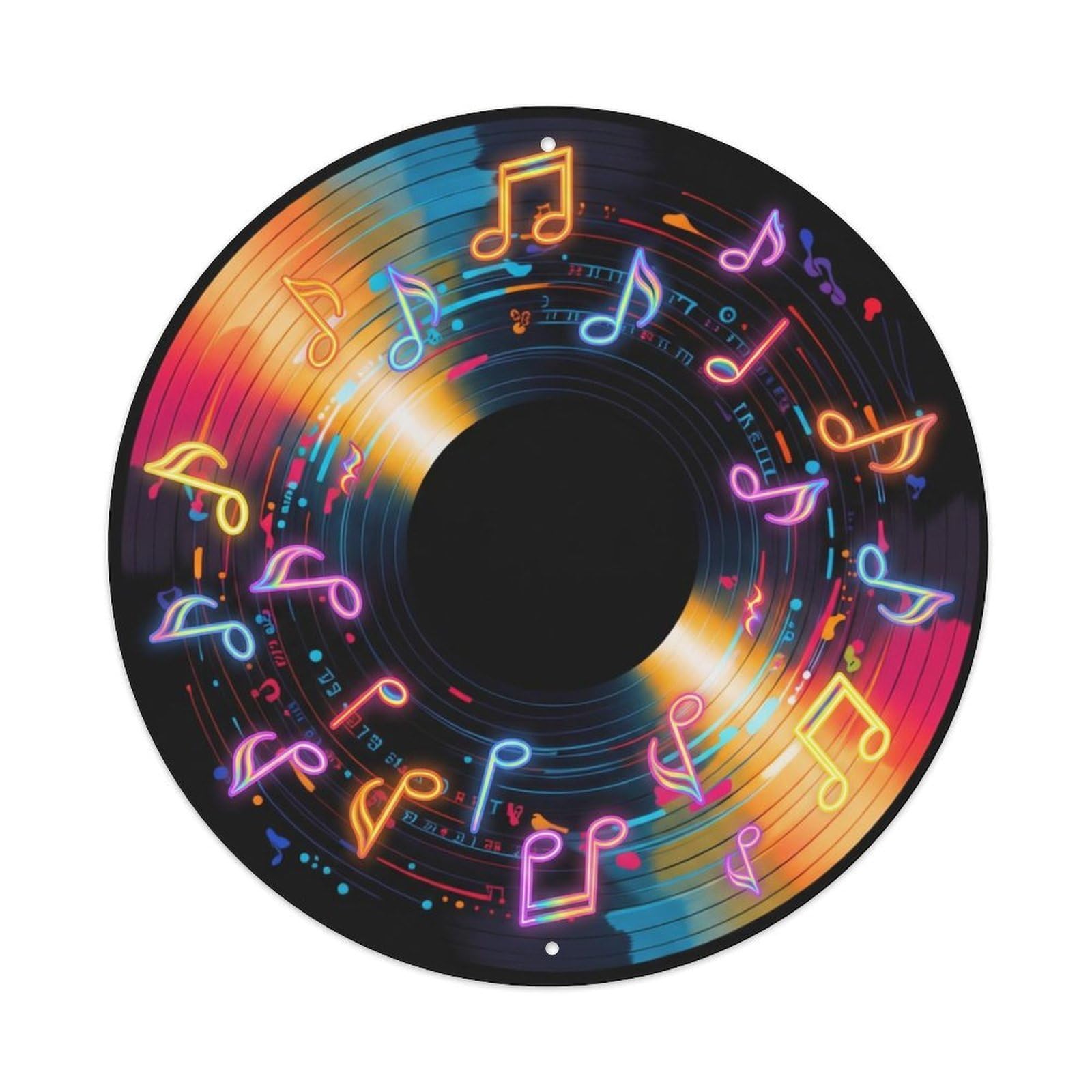 Colorful Music Vinyl Records Happy Color Shine Metal Tin Sign