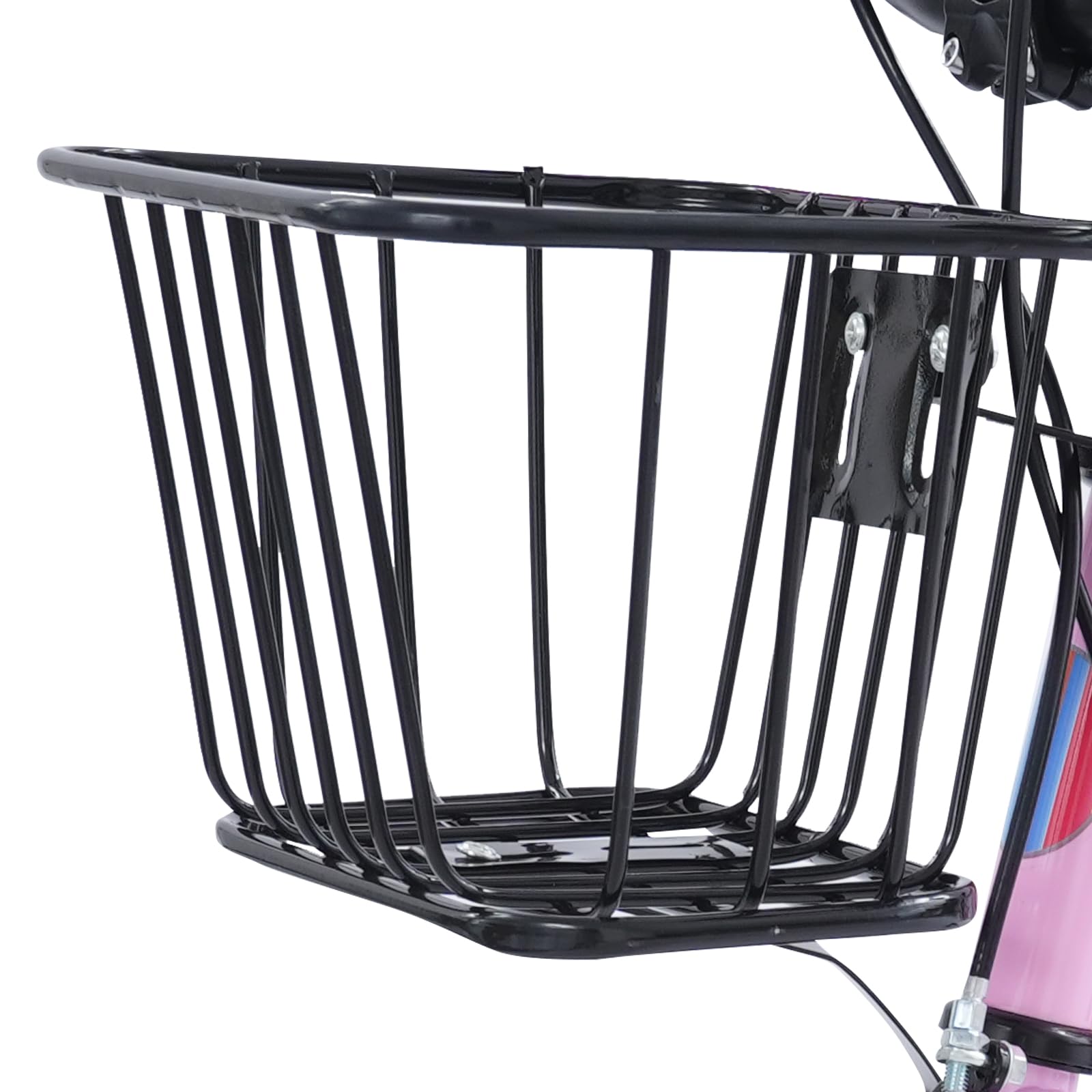 Bicicleta infantil de 14 pulgadas para niños y niñas de 3 a 6 años, altura ajustable para niños con ruedas estabilizadoras, cesta de almacenamiento, asiento trasero