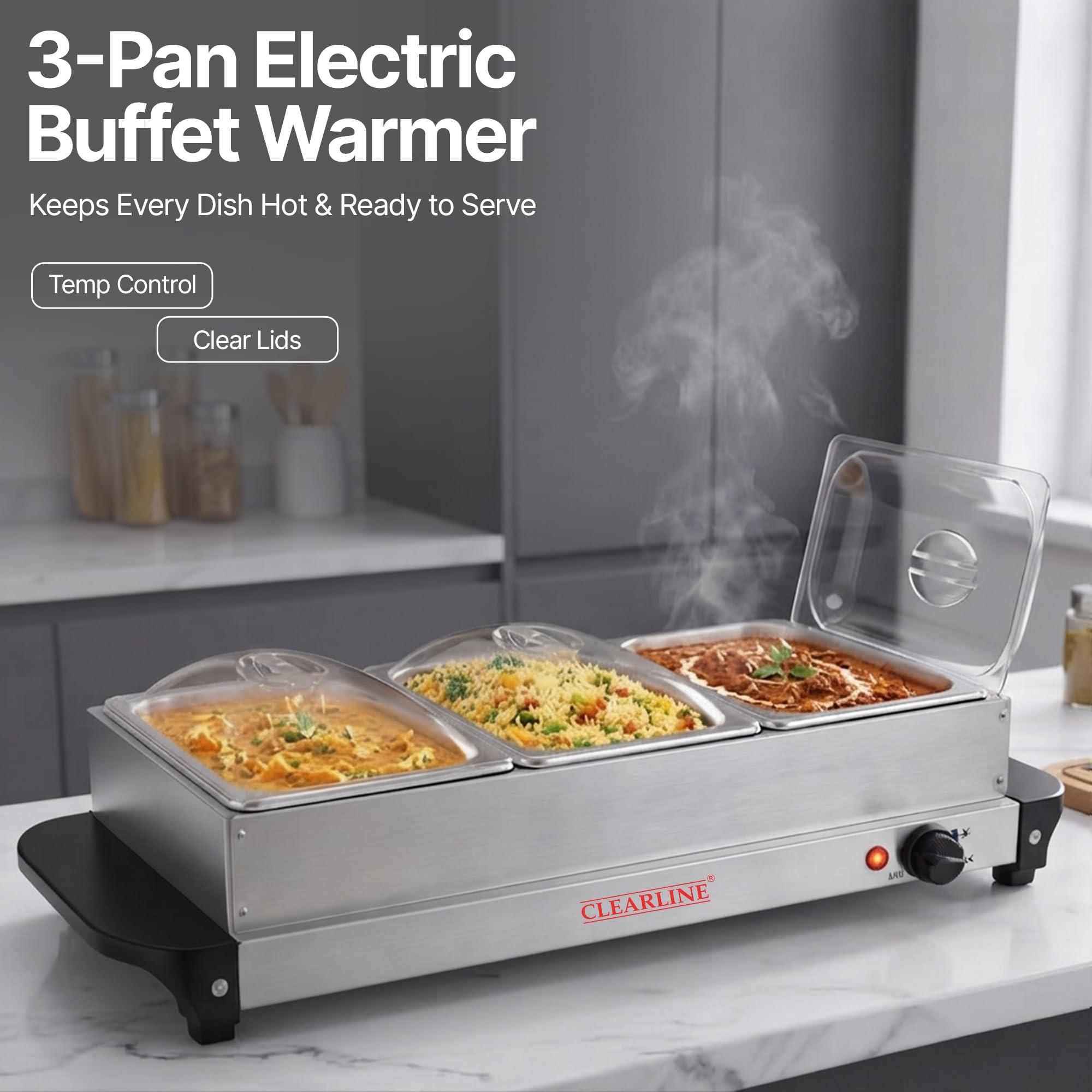 Clearline Electric Food Warmer - Buffet Server -2
