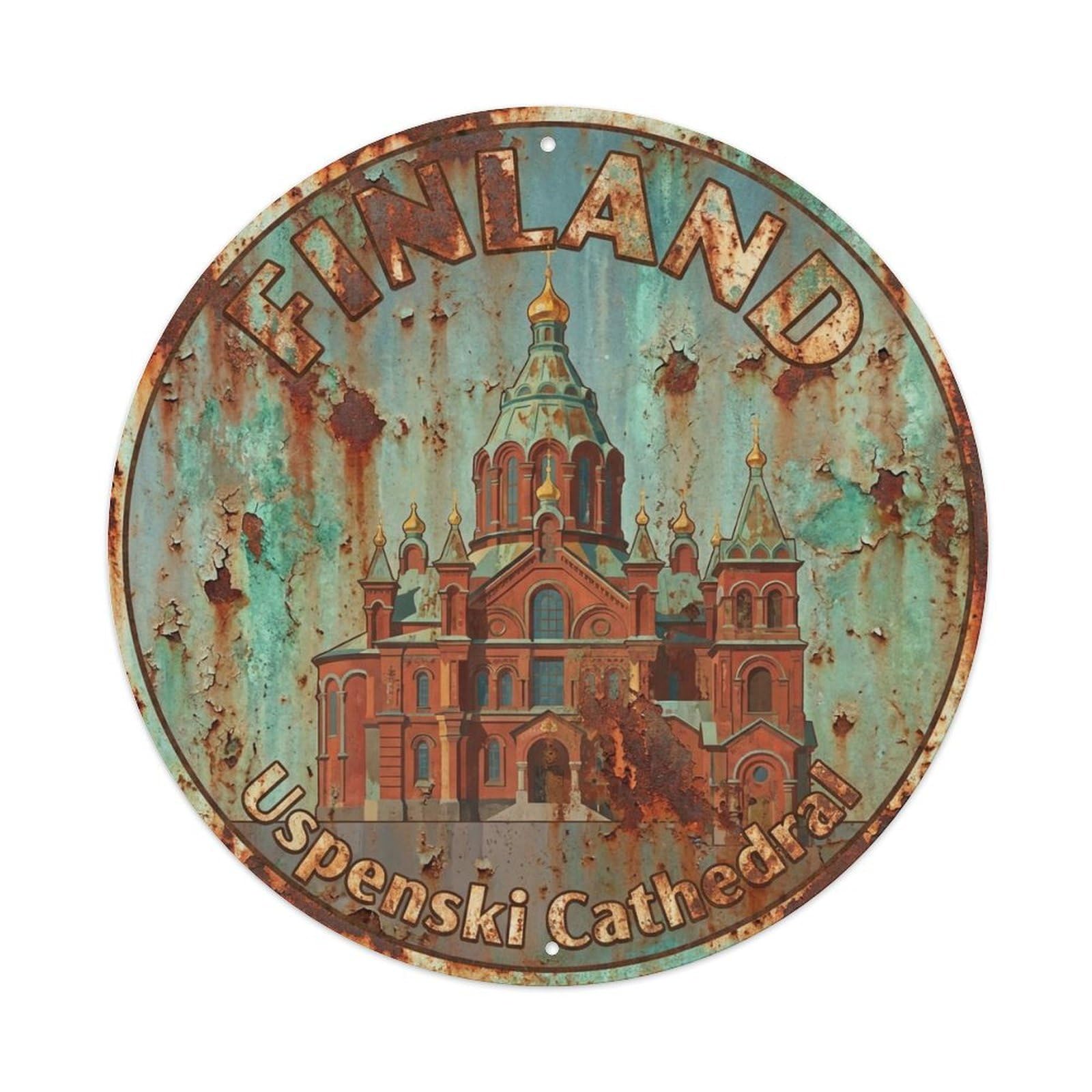 Vintage Travel Finland Legacy Metal Tin Sign
