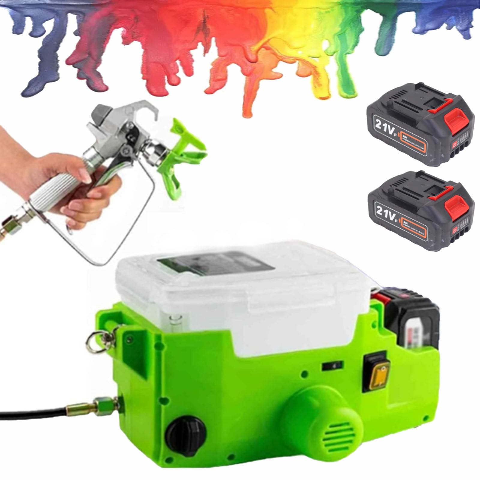 Betoniera elettrica, Miscelatore per Malta Portatile, betoniera elettrica Portatile da 1800 W con 6 velocità Regolabili, Miscelatore a Doppia coclea