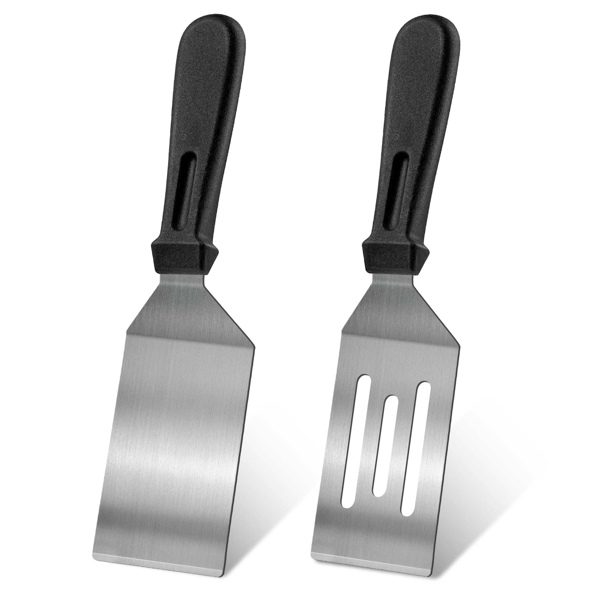 2Pcs Stainless Steel Spatula Set,Spatula for Cast Iron Skillet,Metal Spatula for Cooking with Heat Resistant Handle,Metal Spatulas for kitchen use for