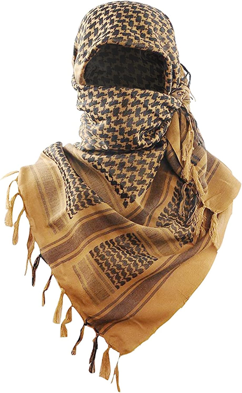Military Shemagh Tactical Desert Scarf / 100% Cotton Keffiyeh Scarf Wrap for Men And Women