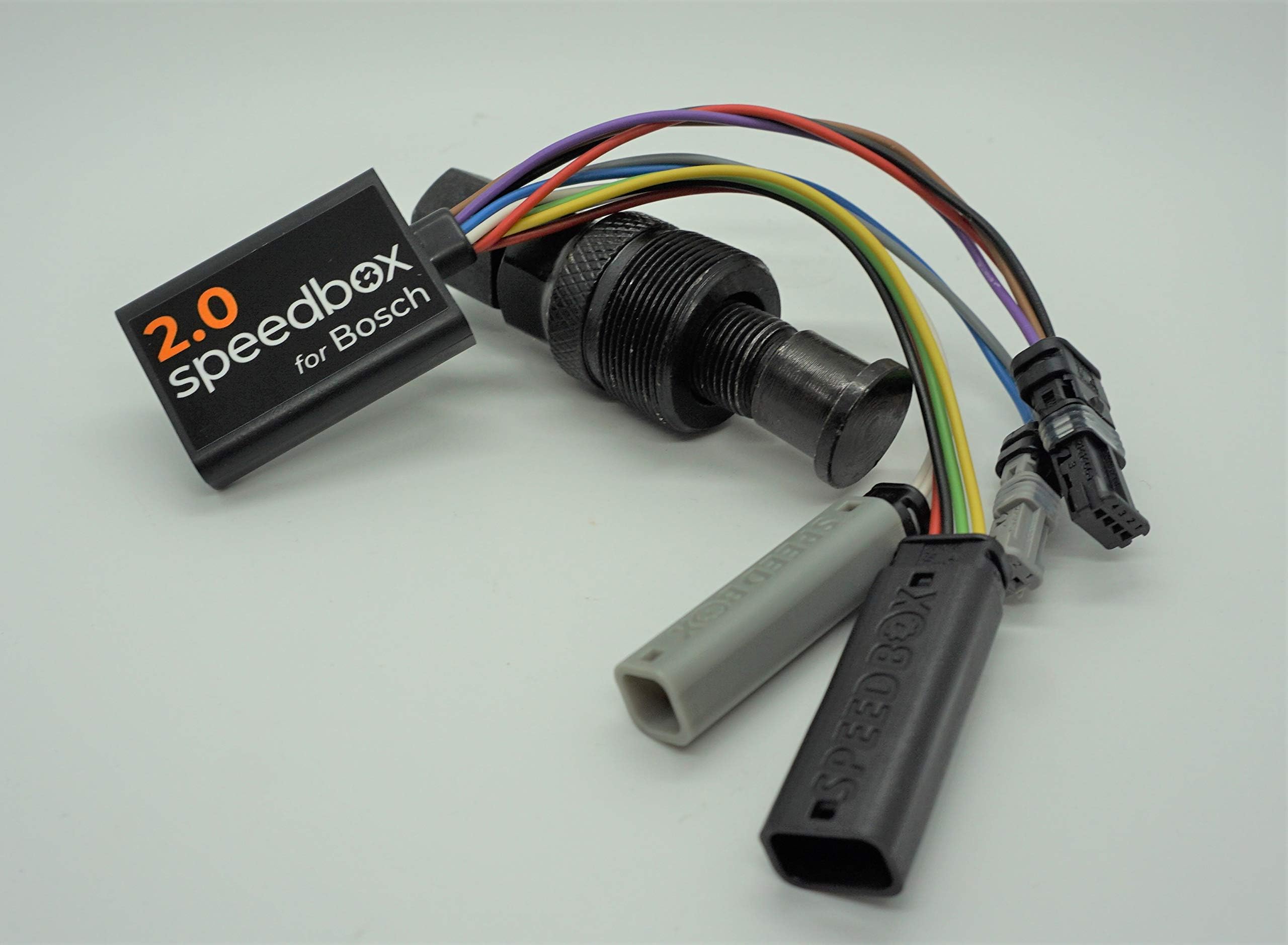 Speedbox E-Bike 2 Bosch Pedelec motors with actual speed indicator including crank puller.