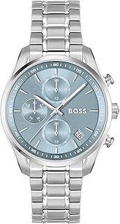 BOSS Analogue Multifunction Quartz Watch for Women Grand Tour Ladies Collection with Stainless Steel Bracelet
