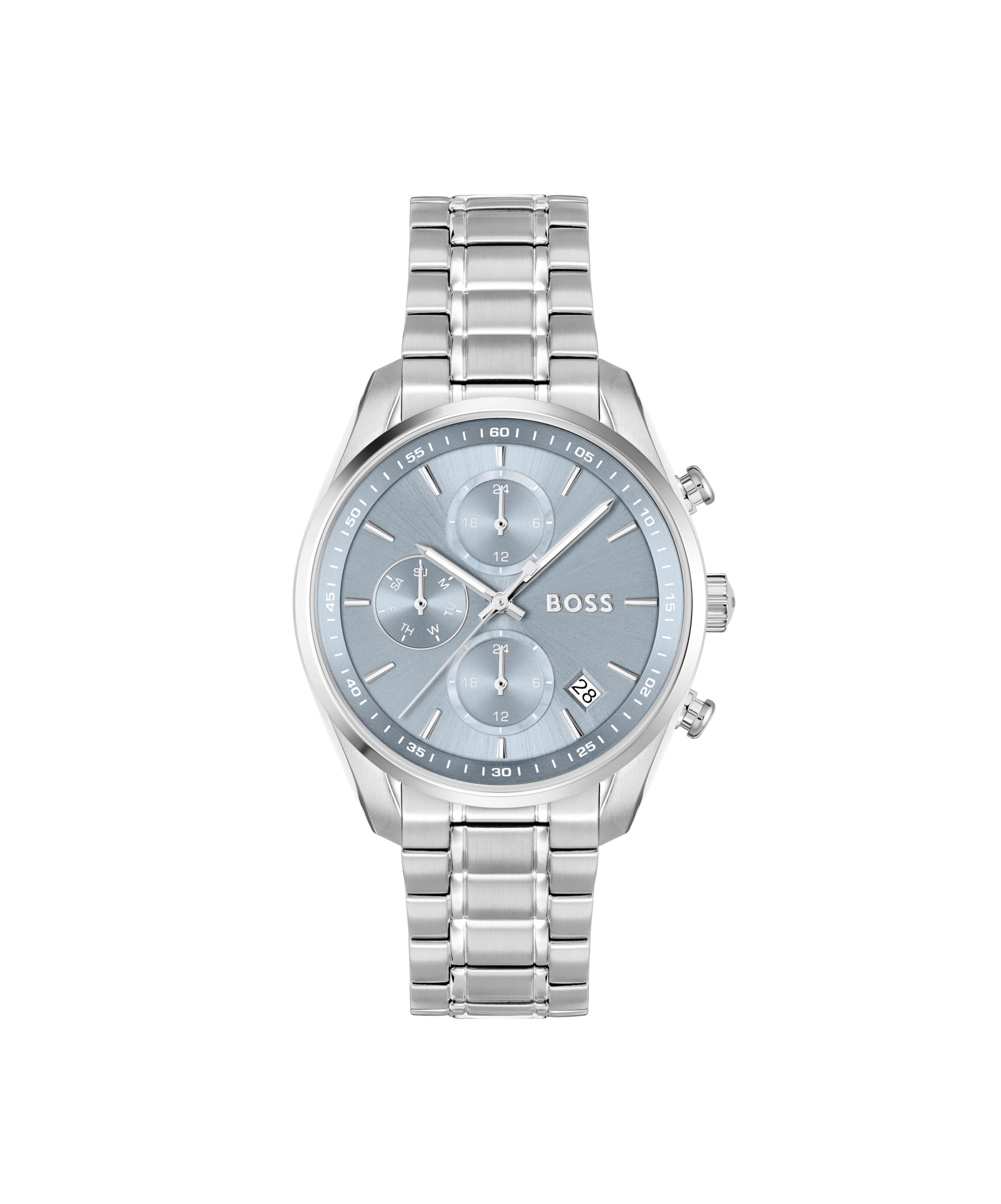 BOSS Multi Zifferblatt Quarz Uhr für Damen Kollektion Grand Tour Ladies mit Edelstahlarmband