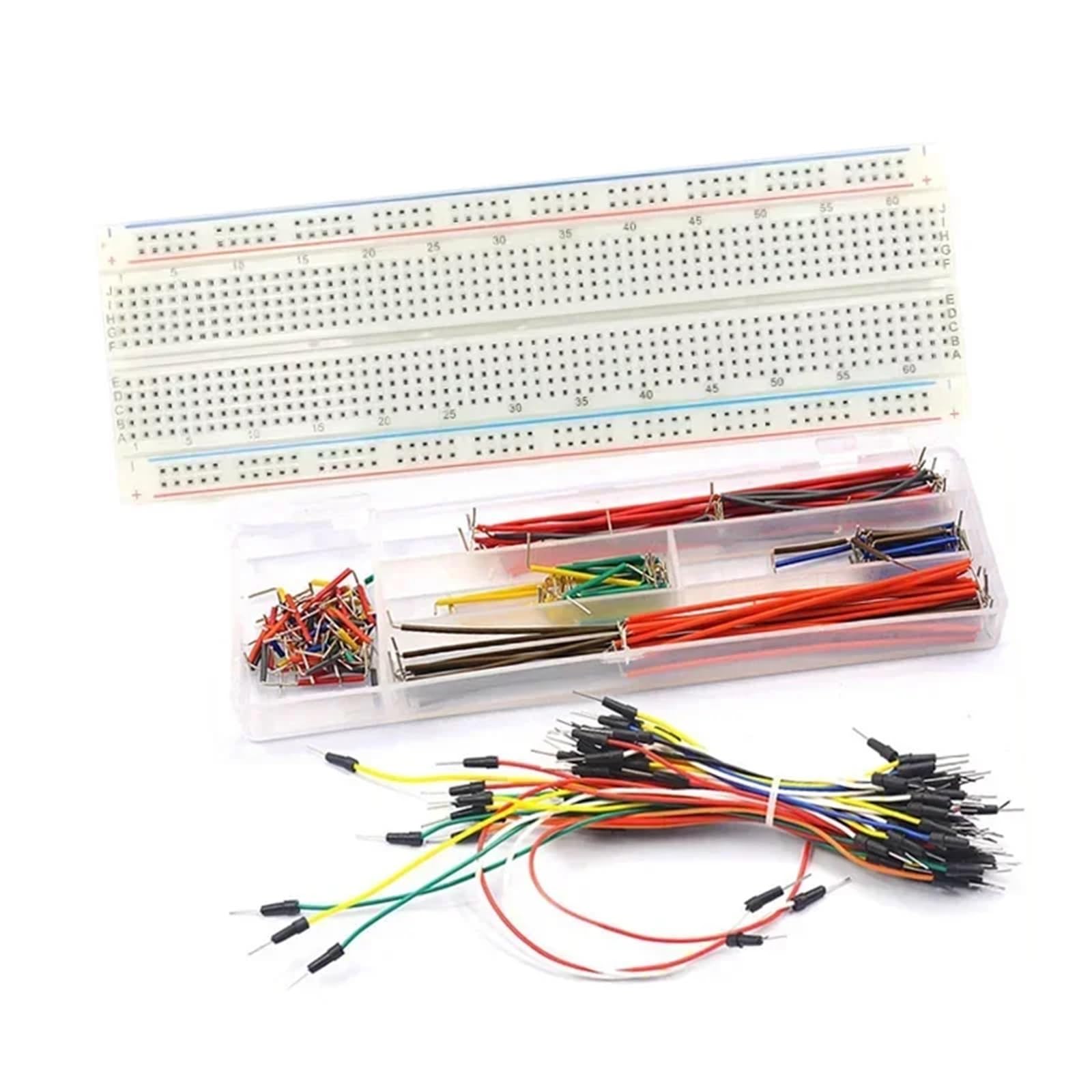Kit breadboard MB102 Scheda prototipo da 400/830 punti 65 cavi jumper Cavi jumper for breadboard senza saldatura a forma di U(400 Tie and Kit 1)