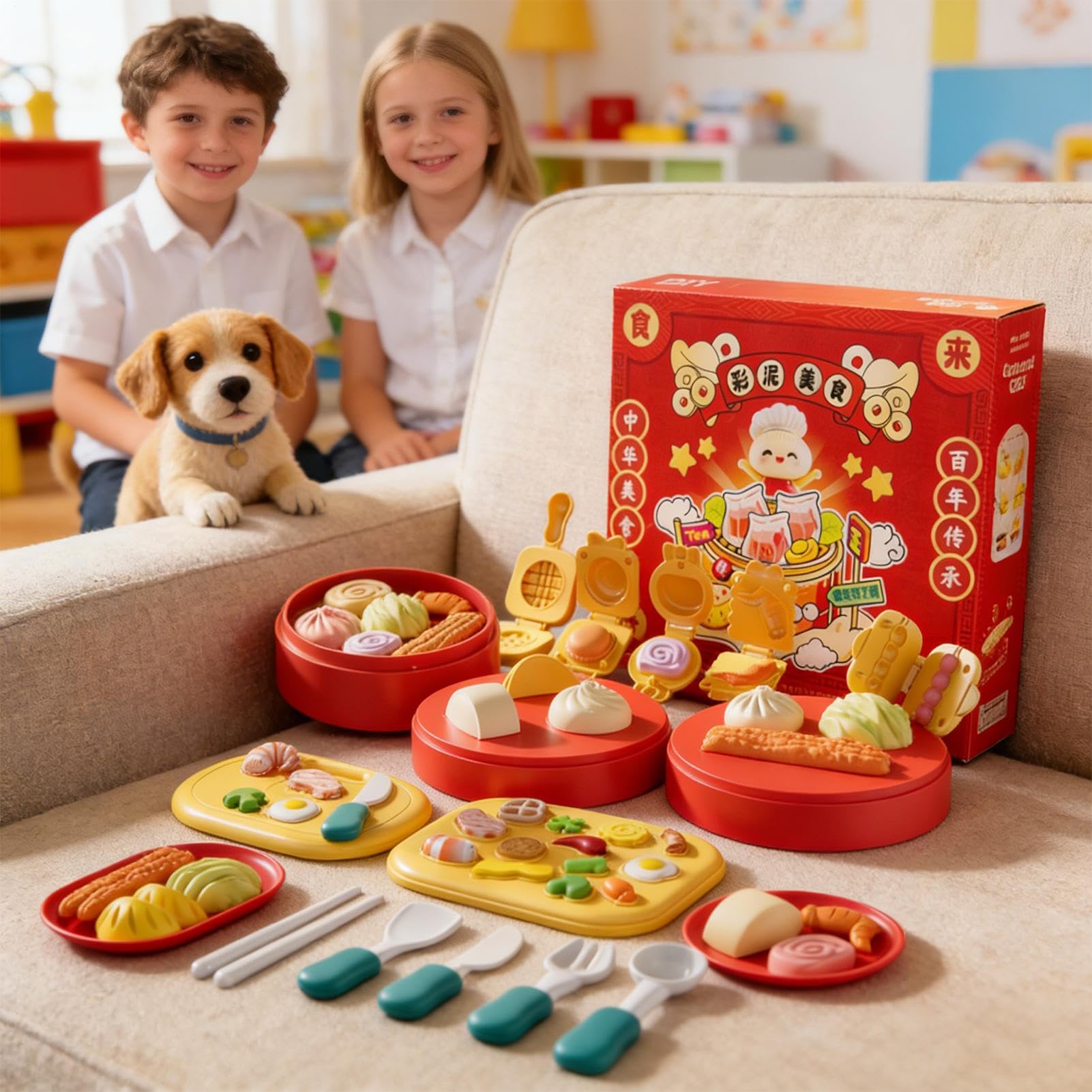 Coffret Pâte À Modeler Artisanat DIY Sur Le Thème De La Cuisine Chinoise