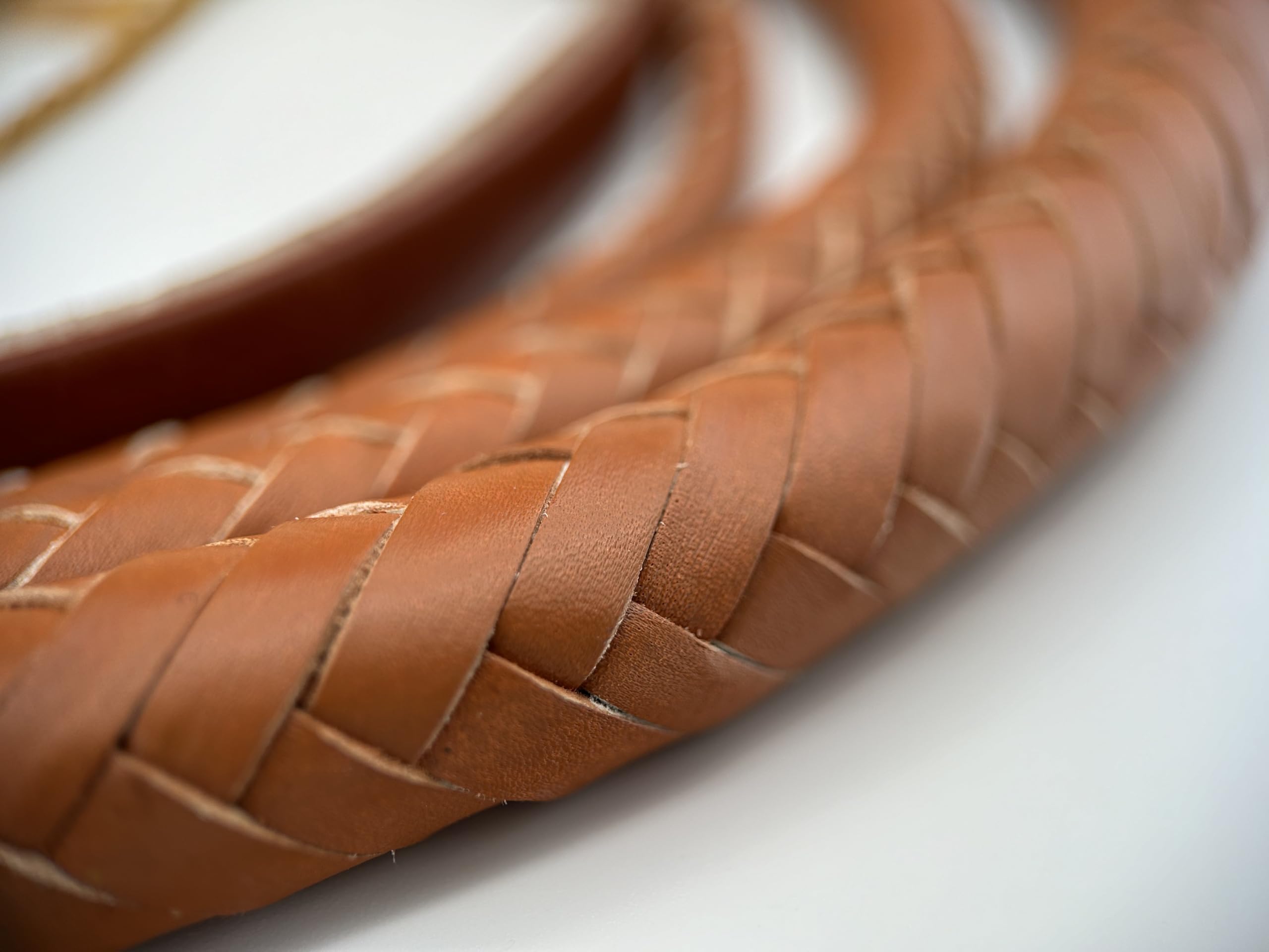 Generisch Heavy Bullenlederpeitsche Bullwhip in Hellbraun/Tan, 3FT-10FT (6FT ~ 183cm)