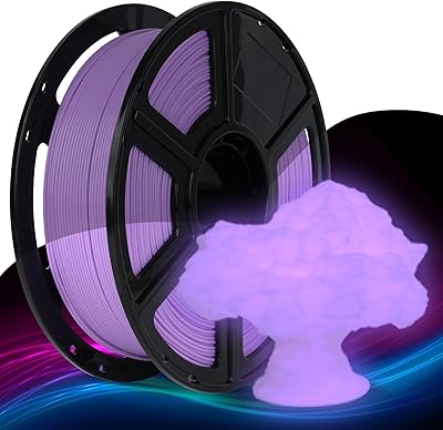 18 – FLASHFORGE Rapid PLA Filament 1.75mm Luminous Purple, 500mm/s High Speed Printing, Glow in The Dark 3D Printer Filament 1kg Spool, Dimension…