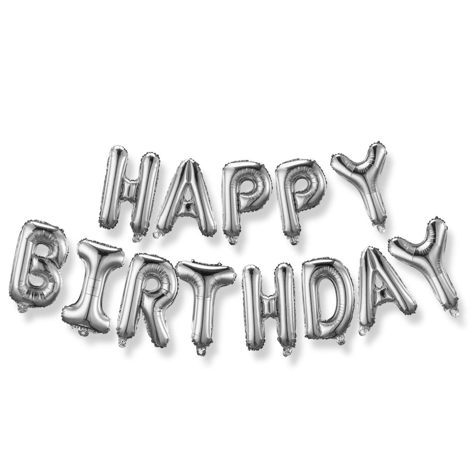 Aluminum Foil Alphabet Letters Membrane Ballon - Silver, 16in