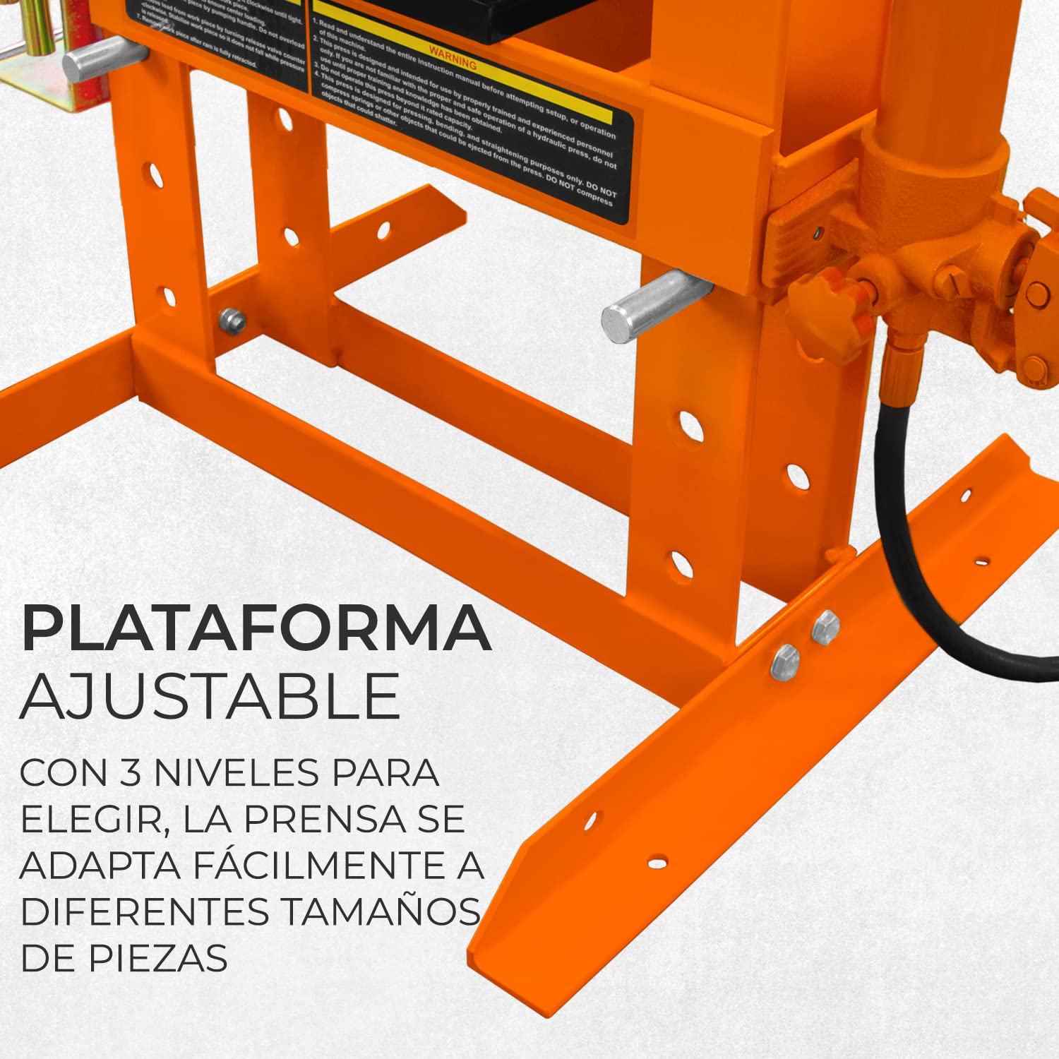 Prensa Hidraúlica Taller 10 Toneladas 10T 10,000 kg con Diseño Montado en Banco Manómetro Bomba Manual Desmontables Área Trabajo Ajustable 18-335mm Garaje Set Herramientas Mandriles y Adaptador GRATIS