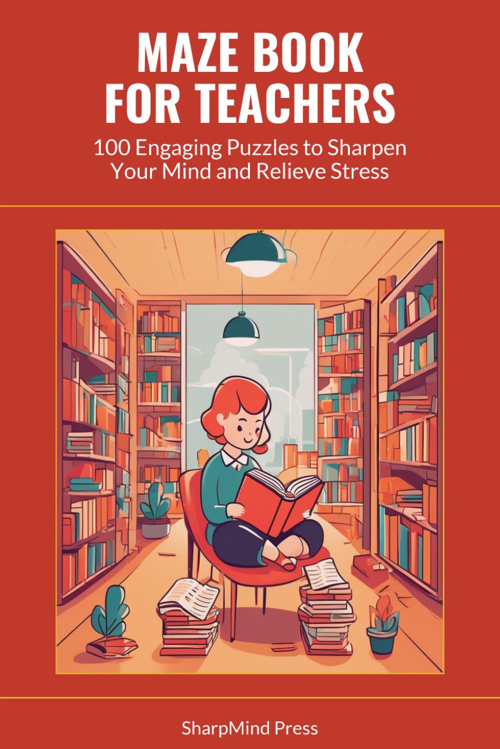 Maze Book for Teachers: 100 Engaging Puzzles to Sharpen Your Mind and Relieve Stress (SharpMind Press Teachers Puzzle Collection)