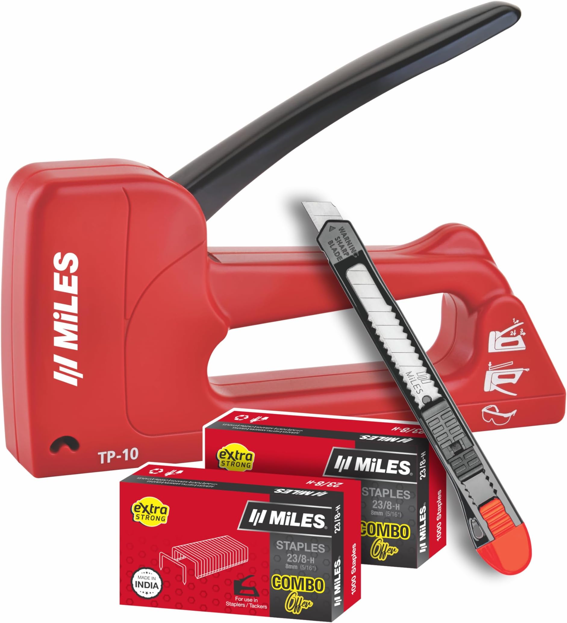 MILES Plastic TP-10 Gun Tracker | 2000 pcs 23/8 Stainless Steel Staple ...