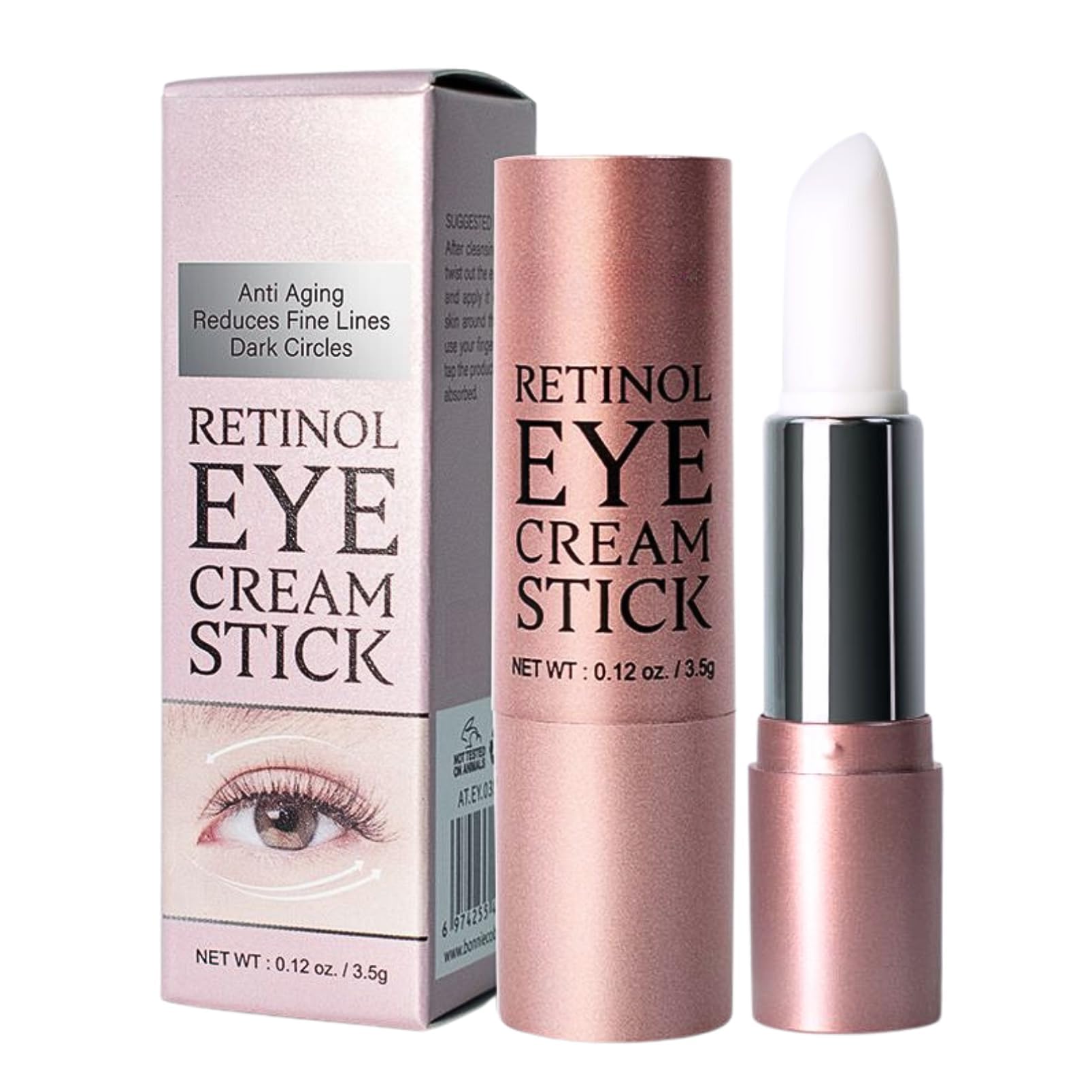 NALACALRetinol Stick, Retinol Eye Cream for Dark Circles, Under Eye Cream Anti Aging, Anti Wrinkle Eye Cream, Firming Eye Balm Stick, Repairing Eye Skin Tightening, Fade Fine Line Smooth Tender