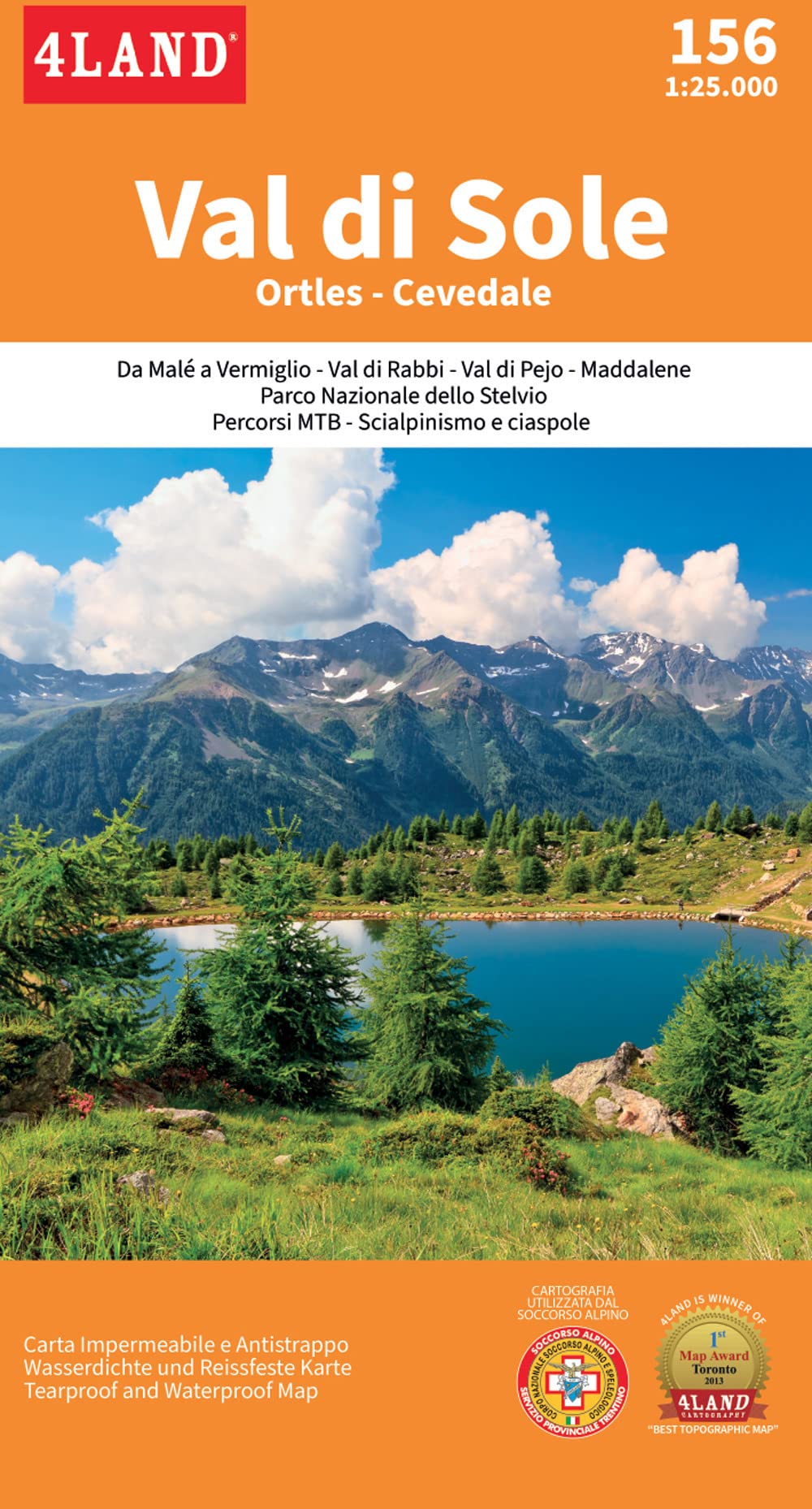 Val Di Sole. Ortes-Cevedale. Carta Topografica Impermeabile 1:25.000 N. 156 - 4