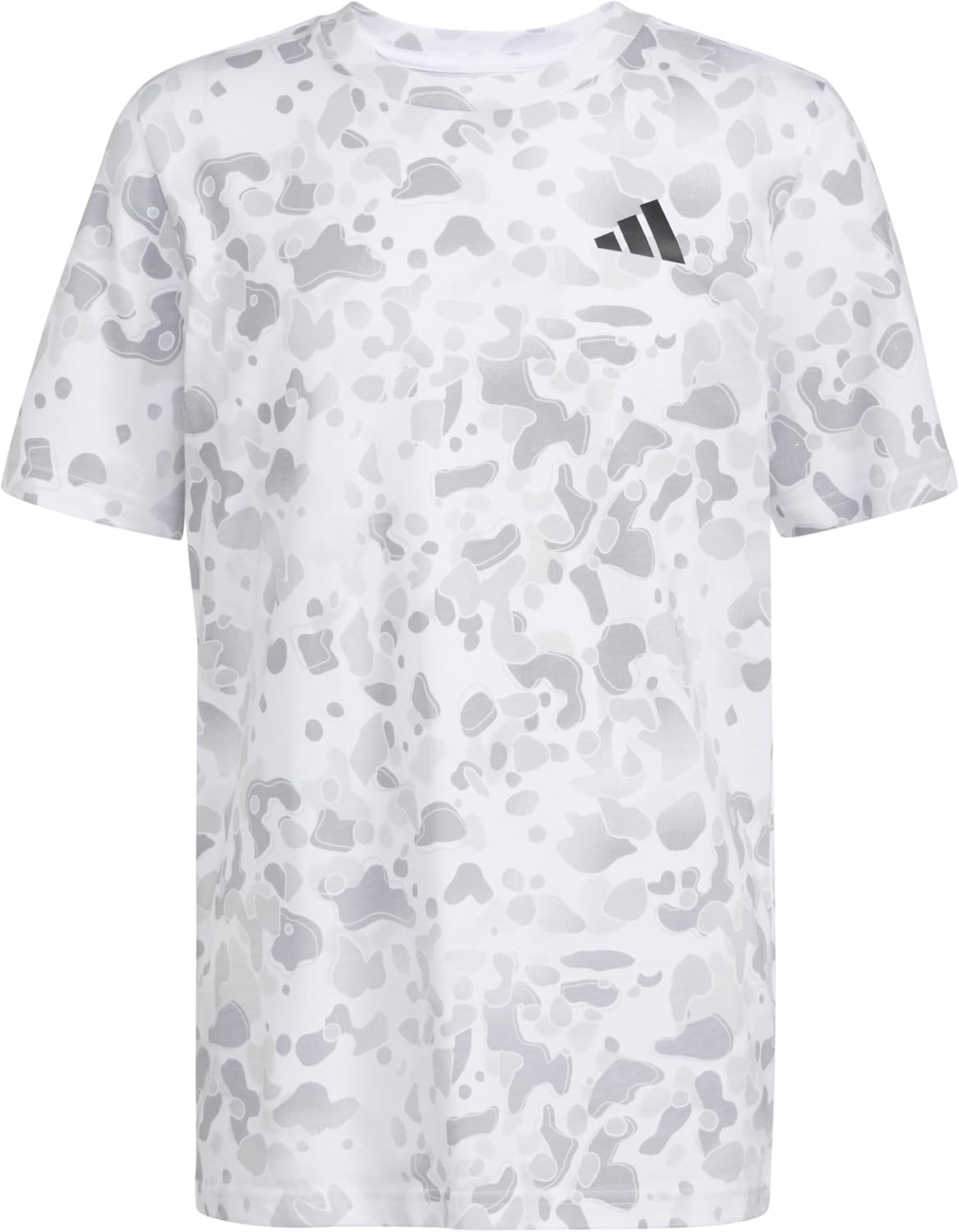 Adidas Boys Short Sleeve Cotton Camo Print T-Shirt