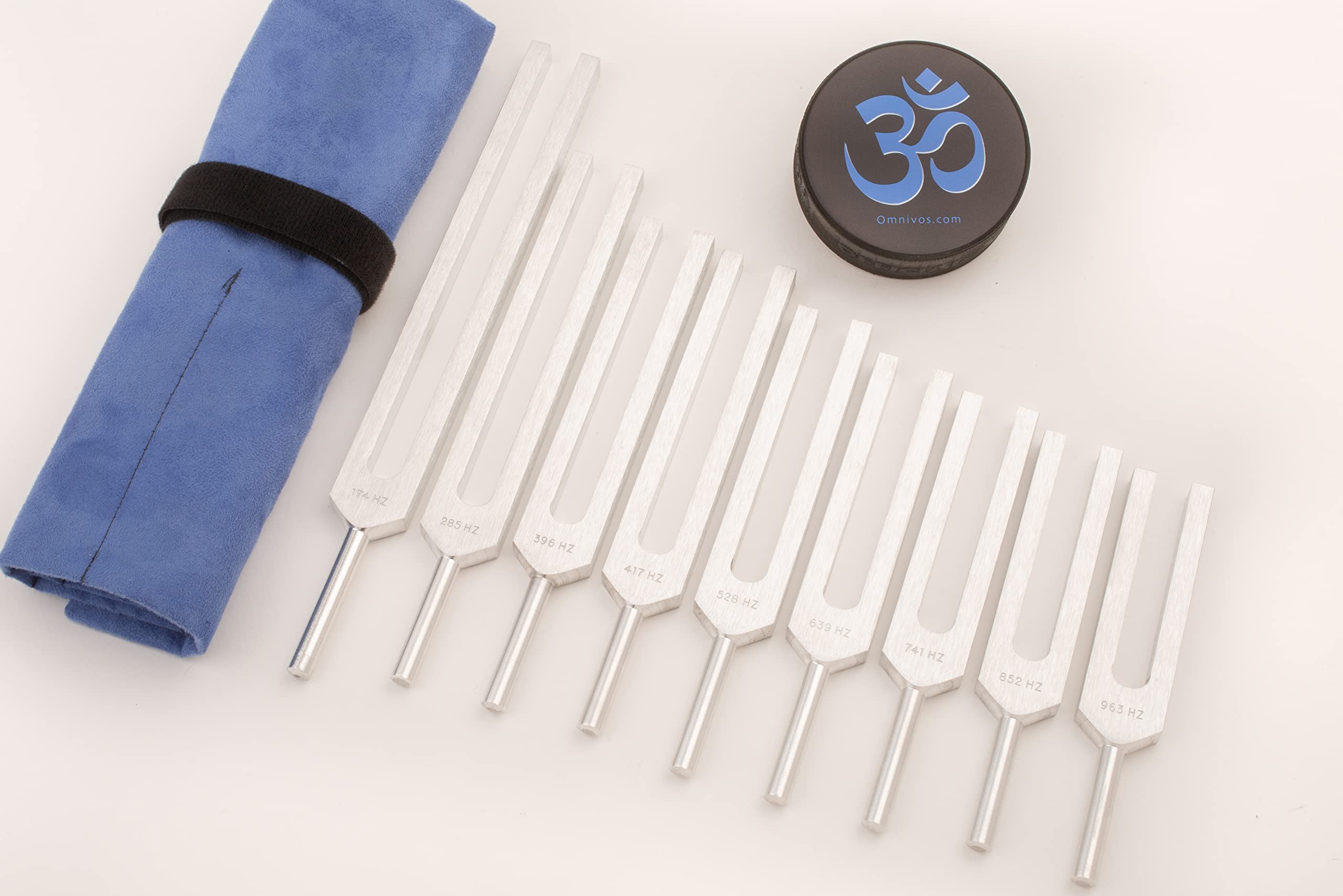 Solfeggio Tuning Forks for Healing with Tuning Fork Activator | Made in the USA | Precision-Machined Aluminum Alloy