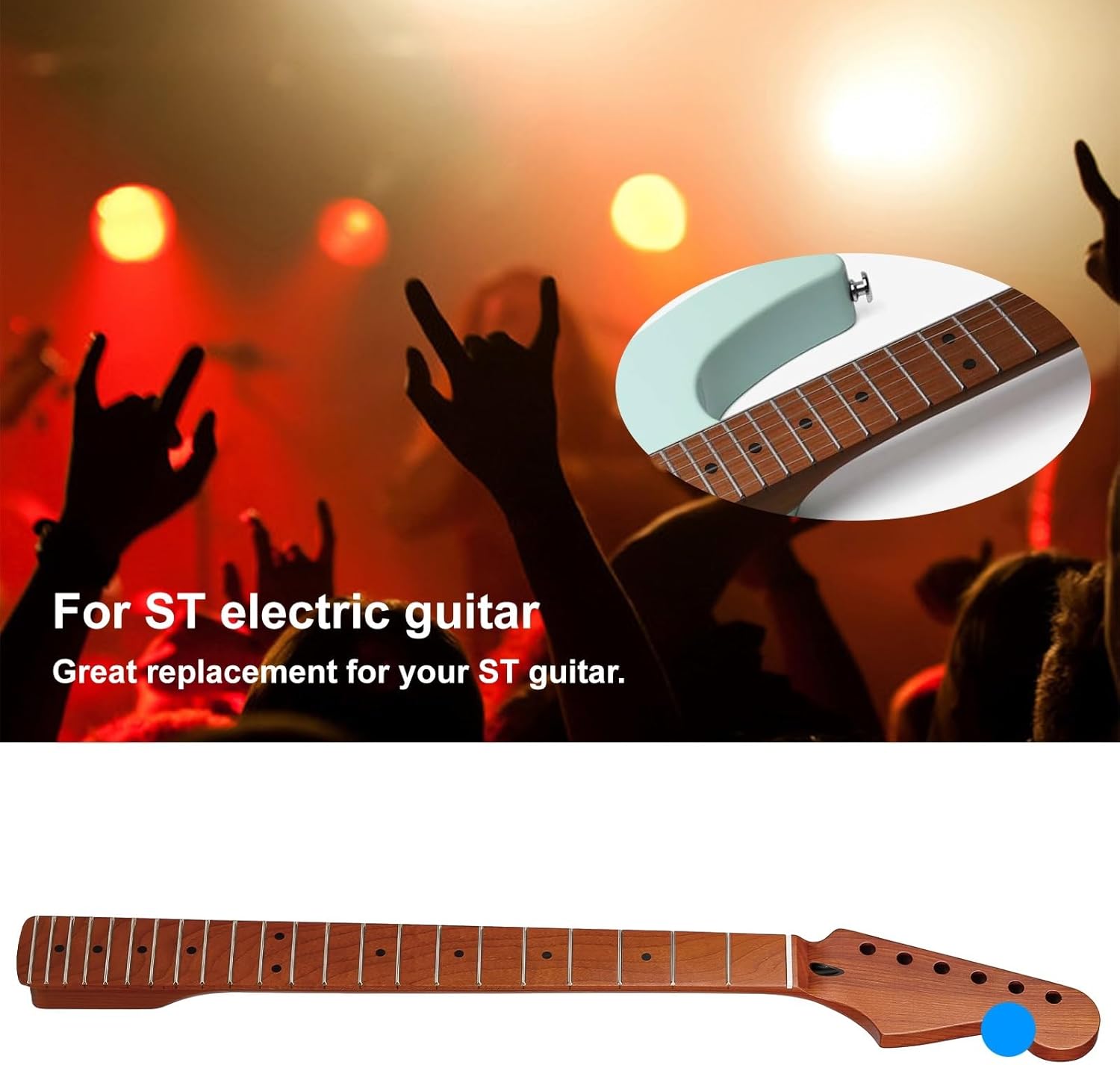 22-fret Strat Canadian Roasted Maple Matte Electric Guitar Neck 14" Radius of Fingerboard Bone Nut