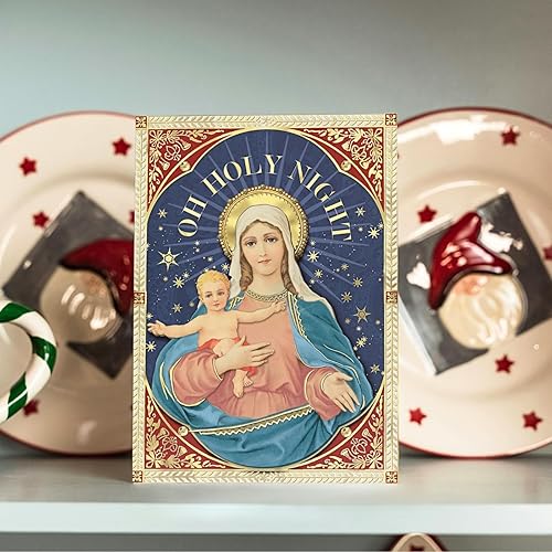 Miniatura 4 de Punch Studio Oh Holy Night Mary - Tarjetas dimensionales en caja con 12 tarjetas adornadas y sobres (57749) Multi,4-Multi,2-Multi,3-Multi