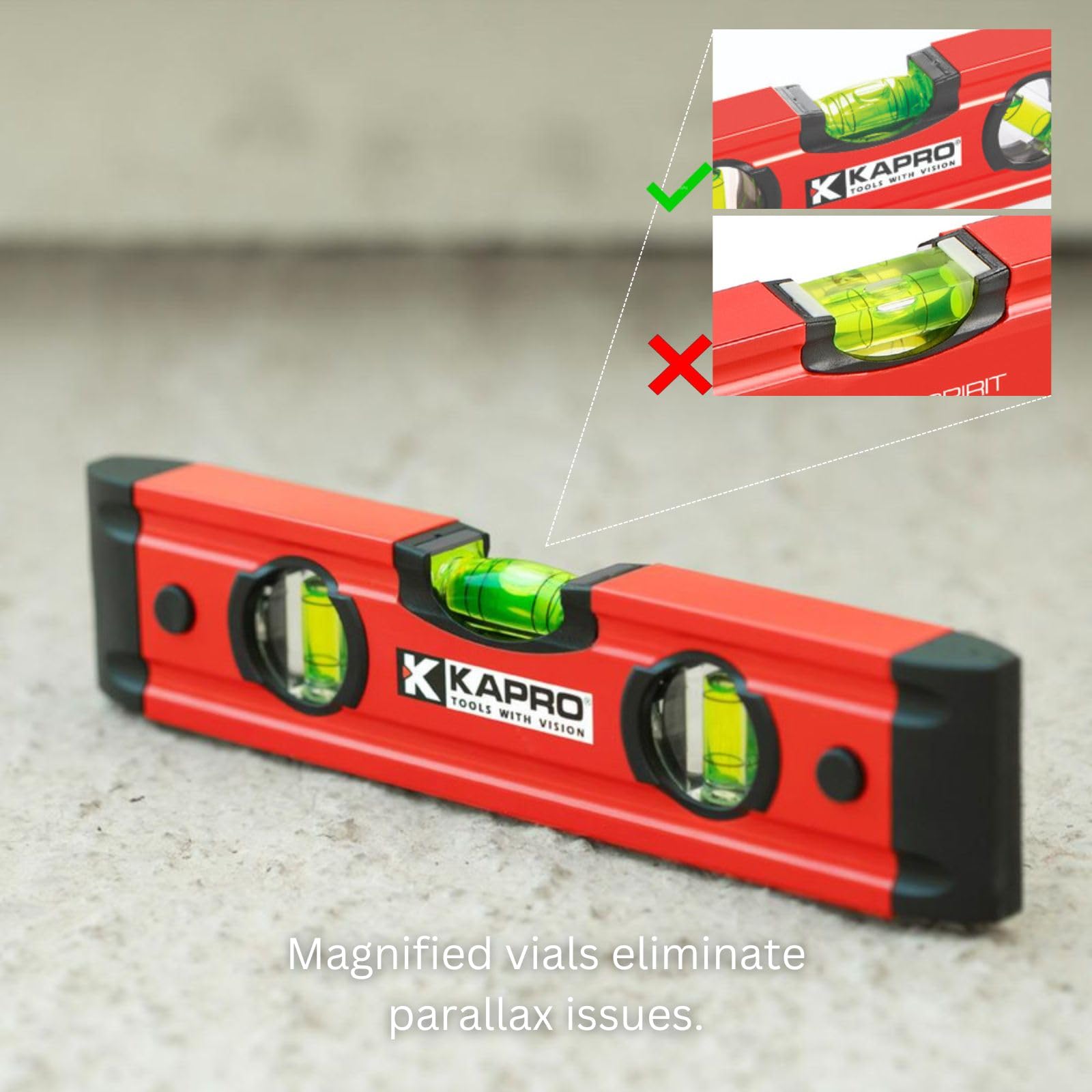 KAPRO 10" Magnetic Torpedo Level - Durable & Accurate -5 KAPRO 10" Magnetic Torpedo Level - Durable & Accurate -5