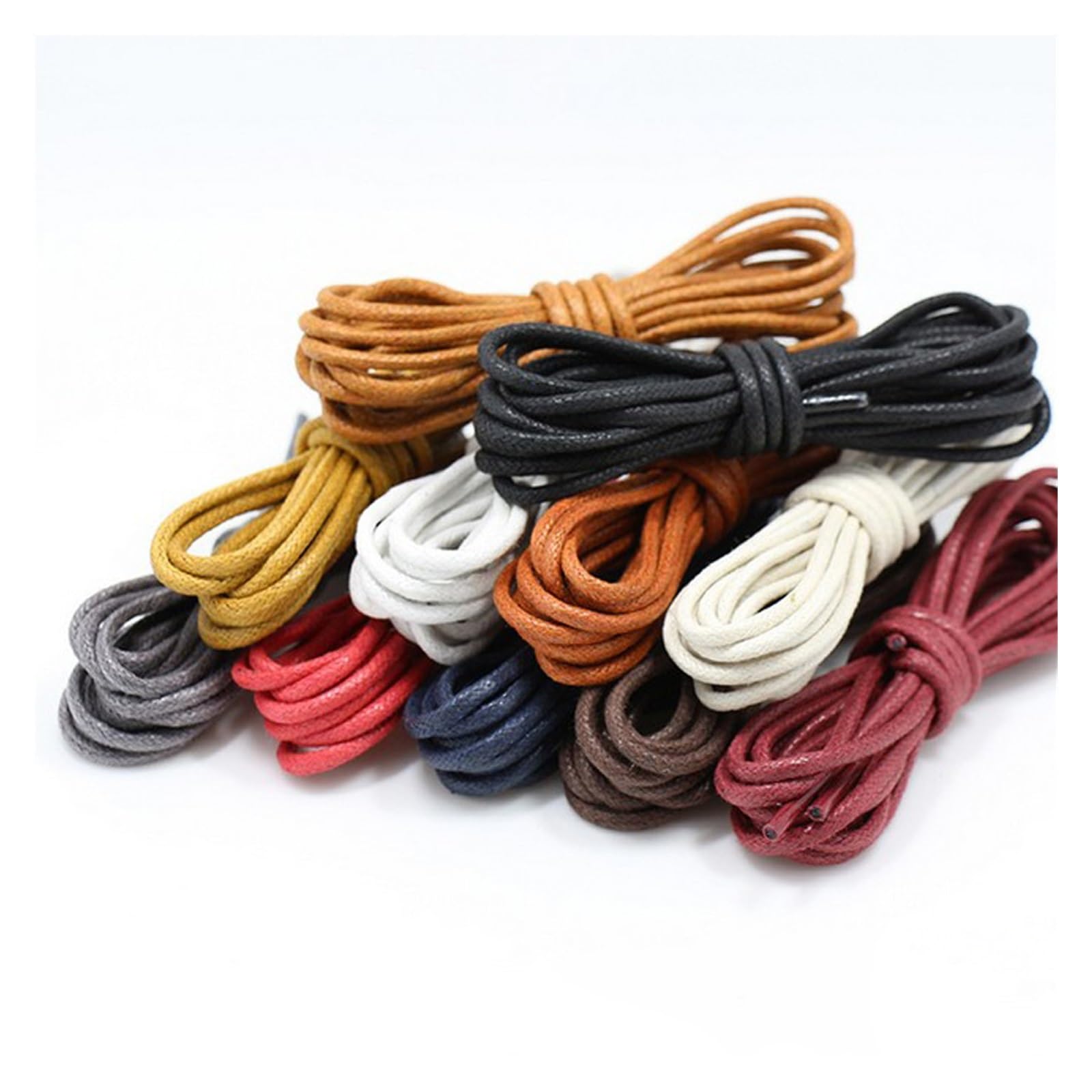 Cordones de zapatos planos, 1 par de cordones de cuero, cordones encerados de algodón, cordones de cuero redondos for zapatos, botas, cordones de zapatos unisex(Green,120cm)