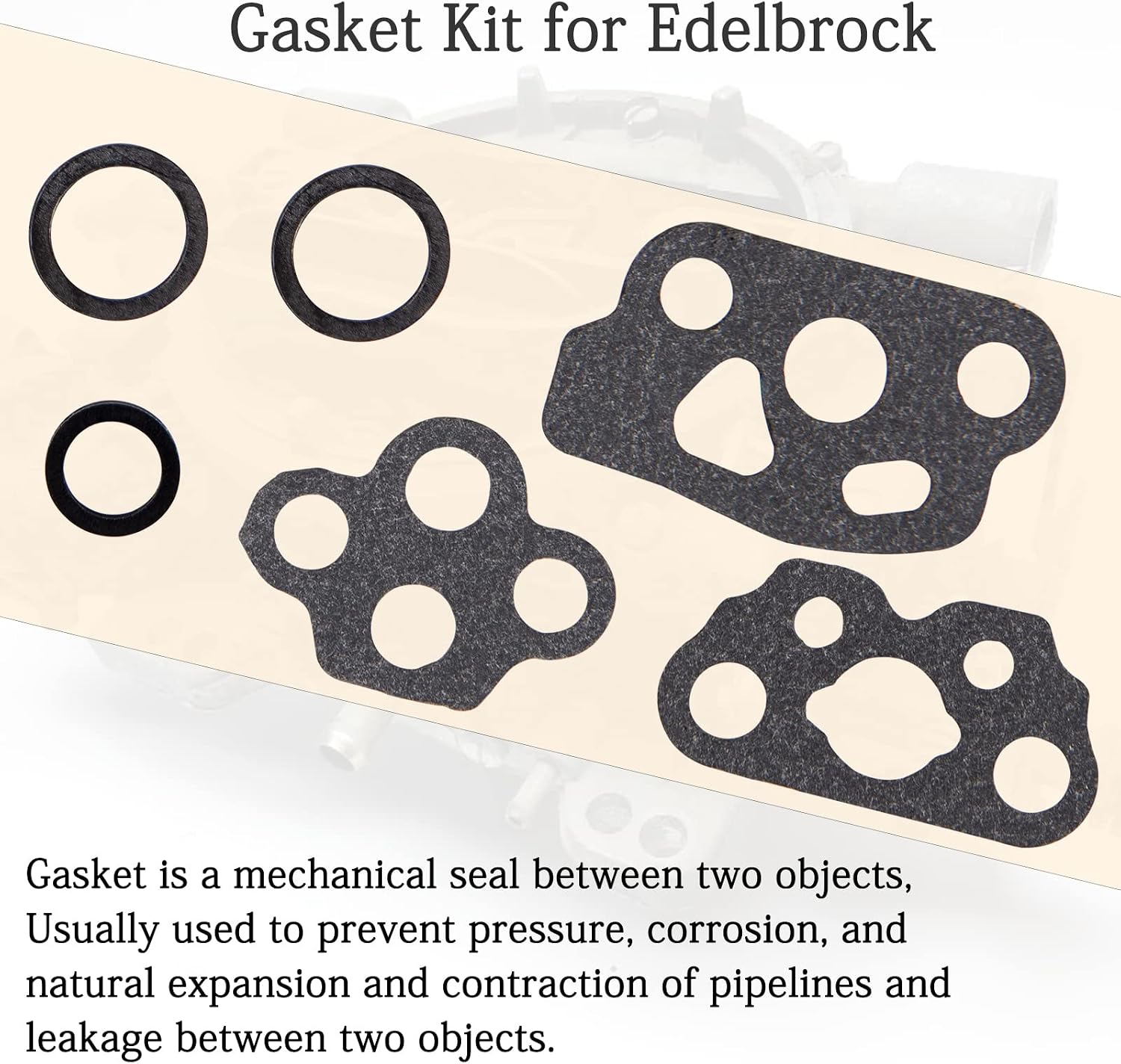 Carburetor Rebuild Kit Compatible with Edelbrock 1405 1406 1407 1408 1409 1410 1411, Carb Rebuild Kit for AFB 4 barrel 500 600 650 700 750 800 CFM Weber Marine # 809064 Carter 9000 series