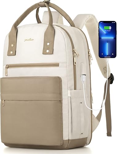 Mochila para laptop para mujer, mochila escolar con cargador, mochilas estéticas para computadora para escuela secundaria, adolescentes, niñas, disponible en Yaxa Costa Rica