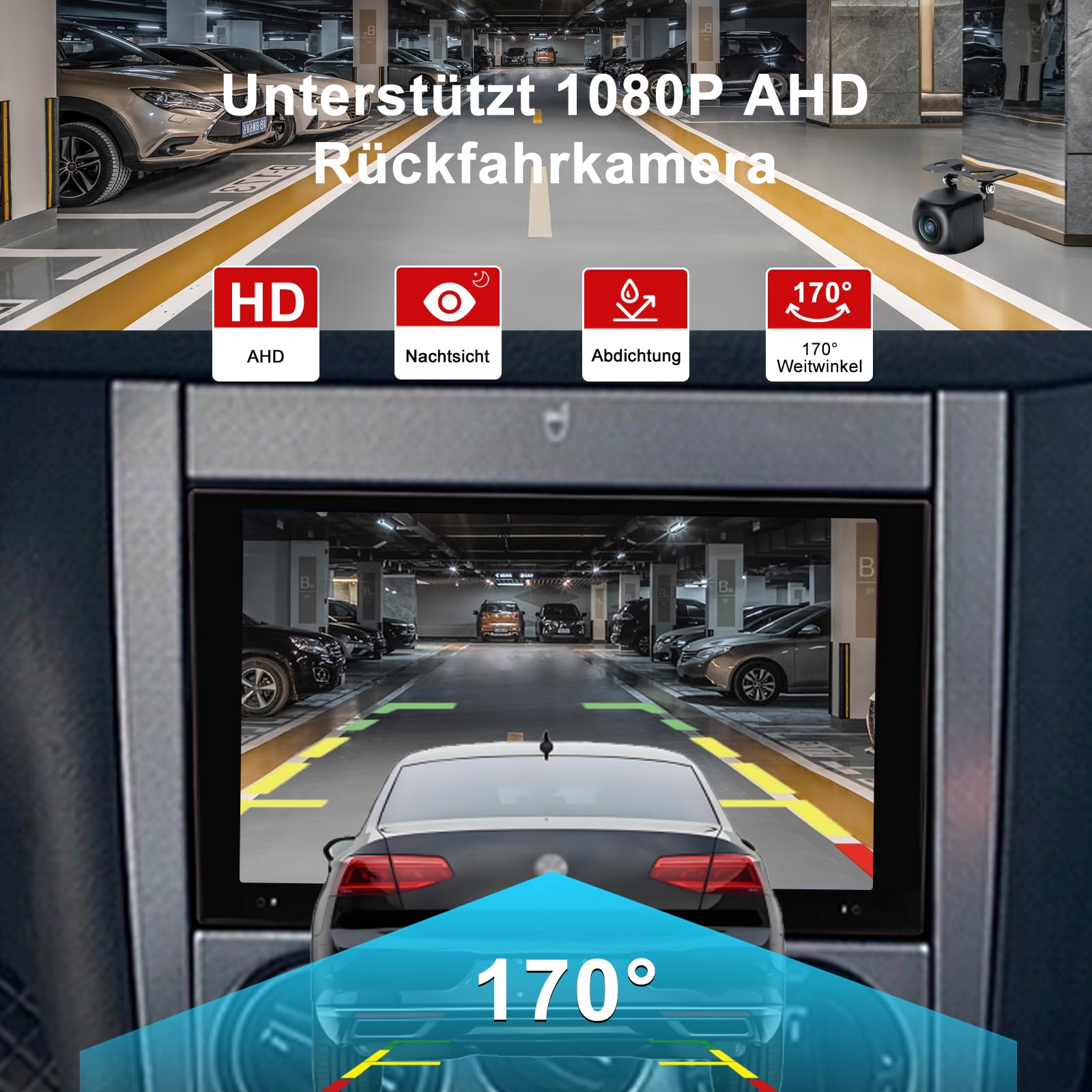 4GB+64GB Android Autoradio für VW Golf 4 1998-2006 2 Din, 7 Zoll 1280x720 QLED Bildschirm mit Wireless CarPlay & Android Auto, 1080P Rückfahrkamera, GPS Navi, WiFi, Bluetooth, DSP, RDS, USB