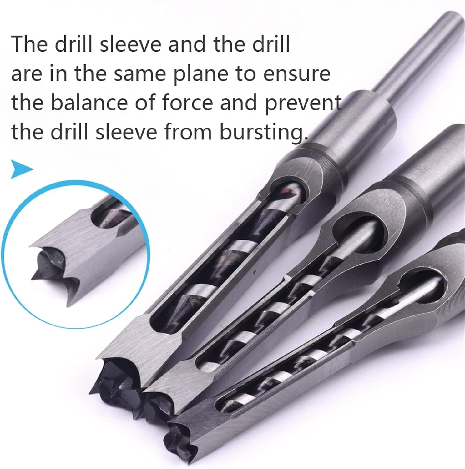 Square Hole Drill Bit Square Auger Mortise Chisel Drill Bit Woodworking Drill Tool Guide Positioner Inch 5/16 3/8 1/2 (9.5mm)