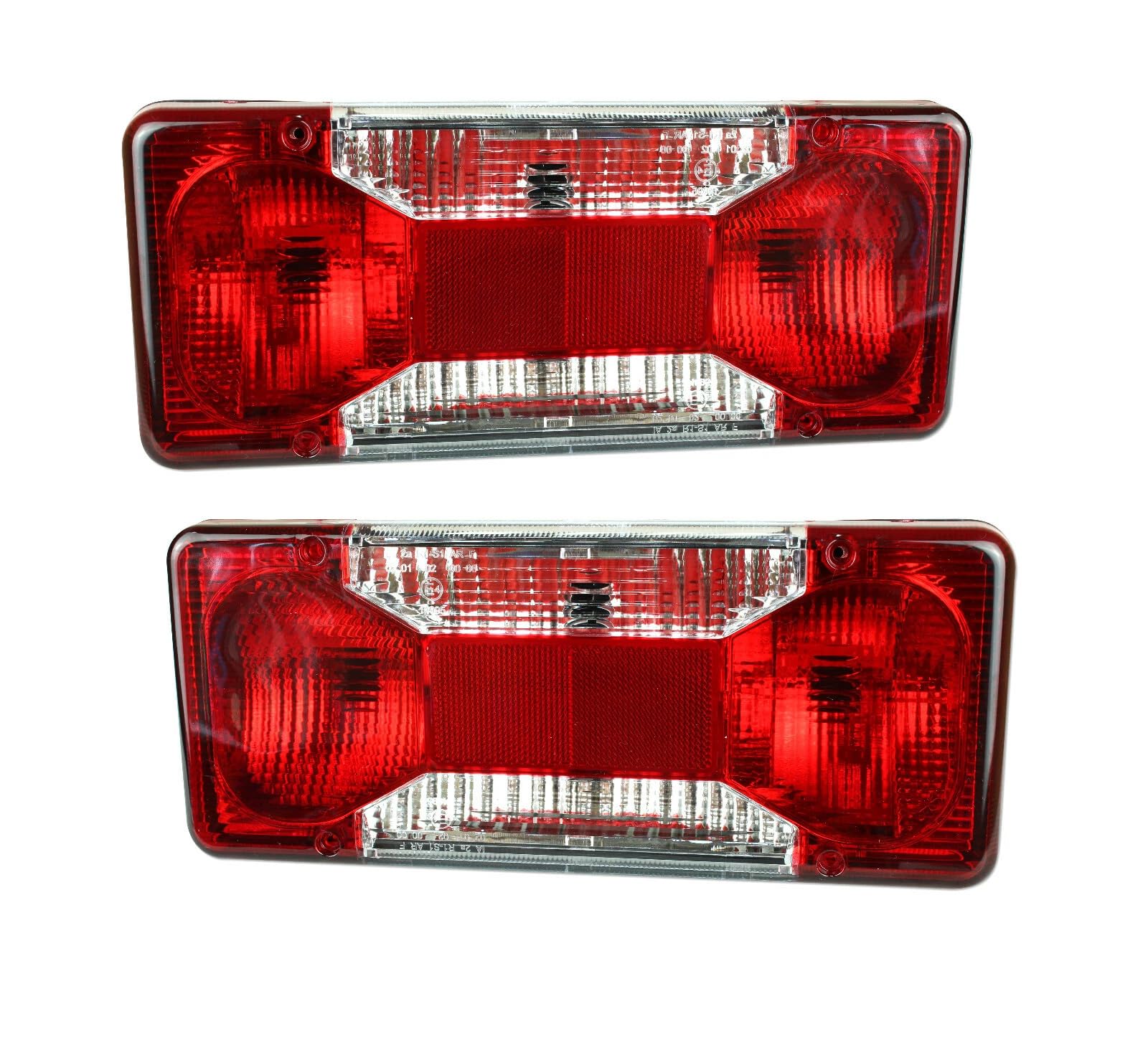 2x Fanali Luci Posteriori 12V 24V per Rimorchi Camion Telaio Piattaforma Furgoni Pianali Compatibili con Iveco Daily 2006- Peugeot Boxer 2006- Fiat Ducato 2006- Citroën Jumper 2006-
