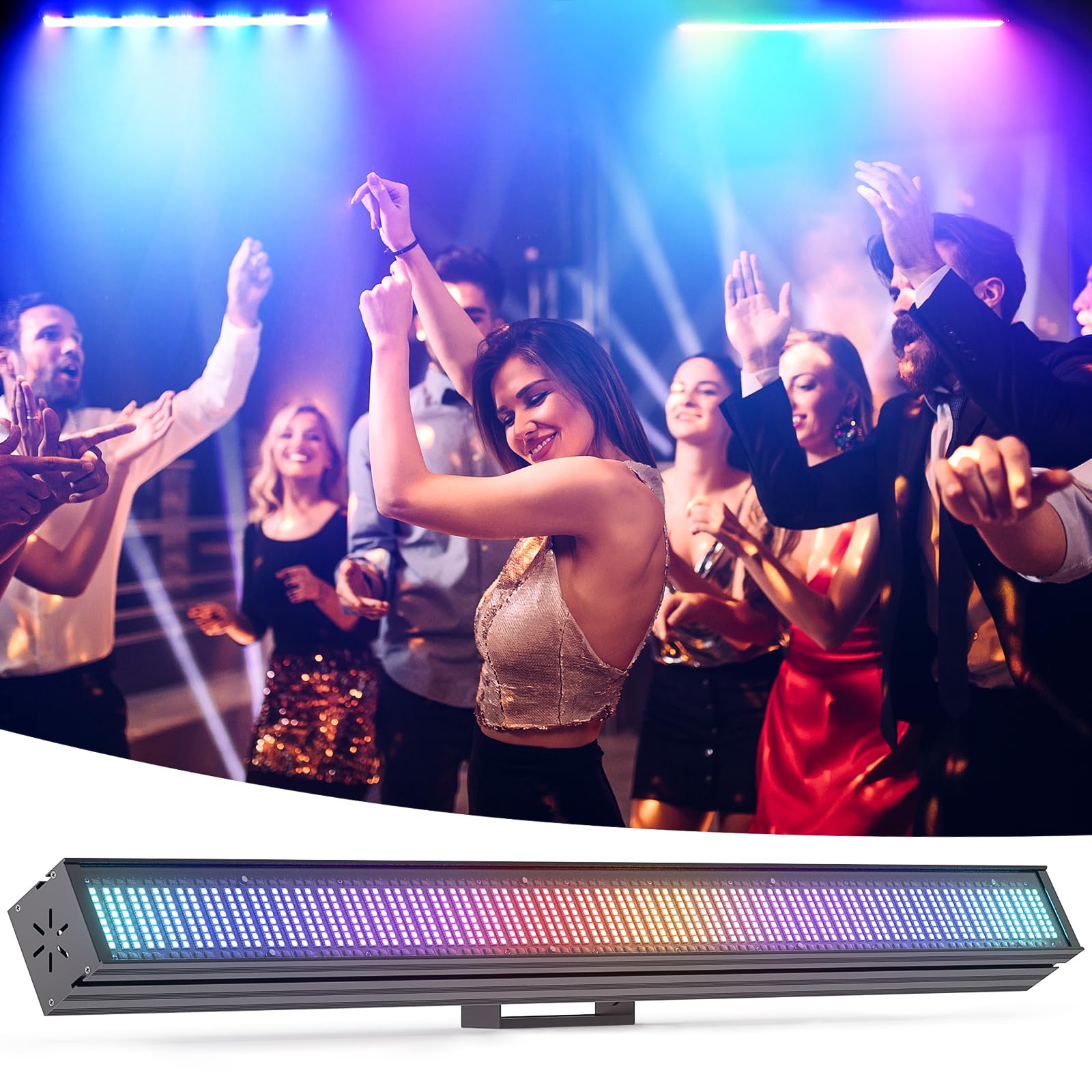 2 Barres LED Wallwasher 336 LED 120W RGBW - Effets Stroboscope, Tempête, Contrôle DMX, Pour DJ, Fête, Mariage - 4