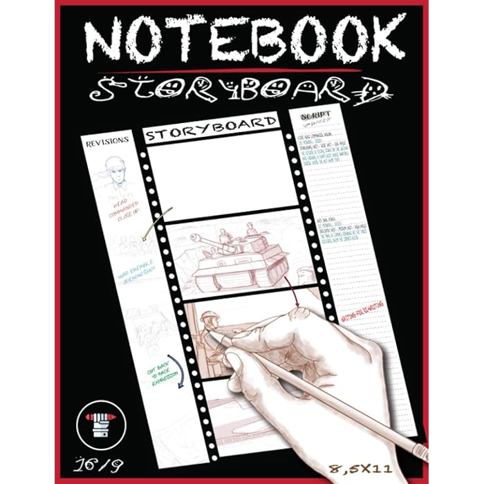 Buy Black Matte Storyboard Notebook 169 Storyboard Journal with True