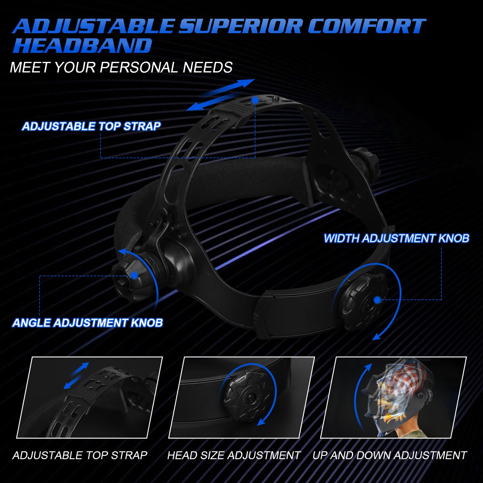 Schweißhelm True Color automatische Verdunkelung für WIG MIG ARC Schweißermaske mit verstellbarem Farbbereich 4/5-9/9-13 ..