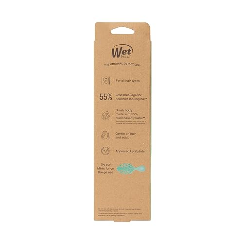 Miniatura 12 de Wet Brush Go Green - Cepillo desenredante para el cabello, color gris, cerdas IntelliFlex ultrasuaves que se deslizan a través de los enredos y