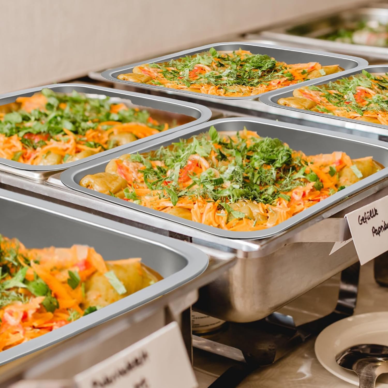 Confezione da 4 contenitori per autobus commerciali in acciaio inox, resistenti per lavare i piatti, preparare la carne e riporre la cucina, scatola per autobus ristorante di grande capacità