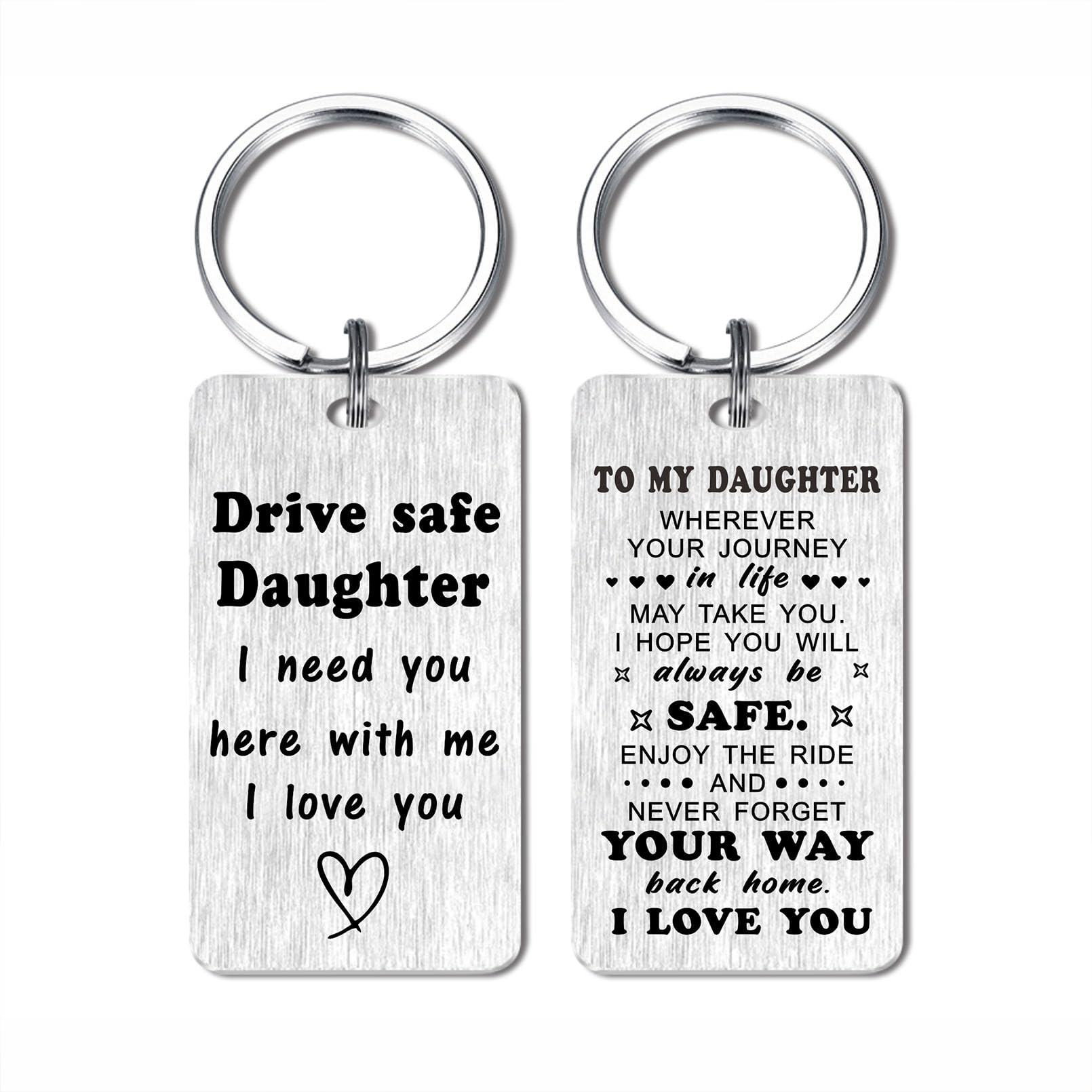 CPLJW Drive Safe Keychain Gifts for Daughter - Daughter Gifts from Mom, Adult Girl Gift for Birthday Mothers Day Valentines