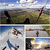 Vista 7 de Soporte de correa para GoPro para cascos, base de adaptador de montaje ajustable con varilla de extensión y hebilla giratoria de liberación rápida