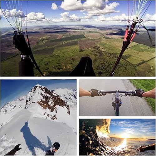 Miniatura 7 de Soporte de correa para GoPro para cascos, base de adaptador de montaje ajustable con varilla de extensión y hebilla giratoria de liberación rápida,