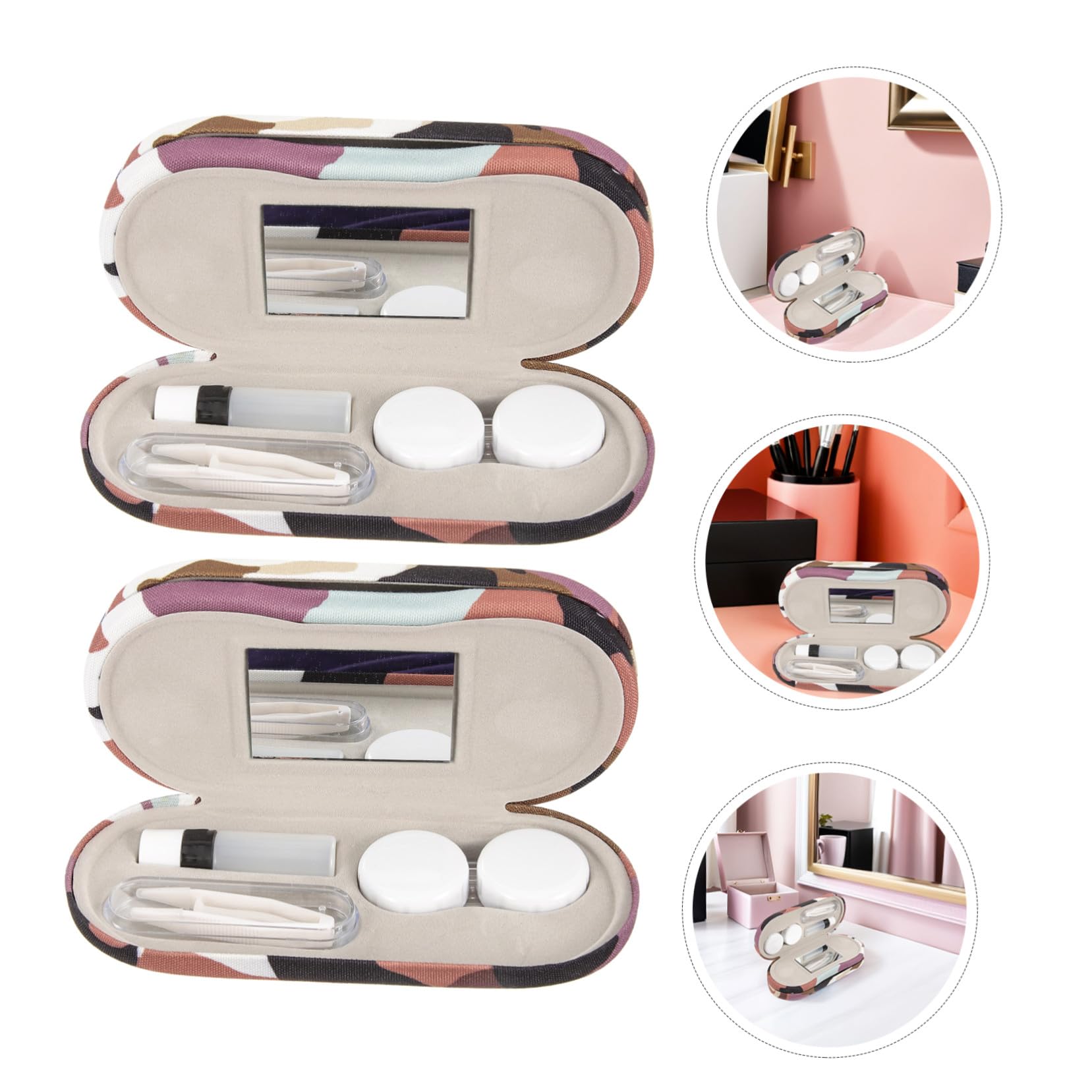 Mikinona Lot De 2 Étuis À Lunettes Double Face Rangement Pour Montures De Lunettes Protection Portable Support Pour Étui Rigide
